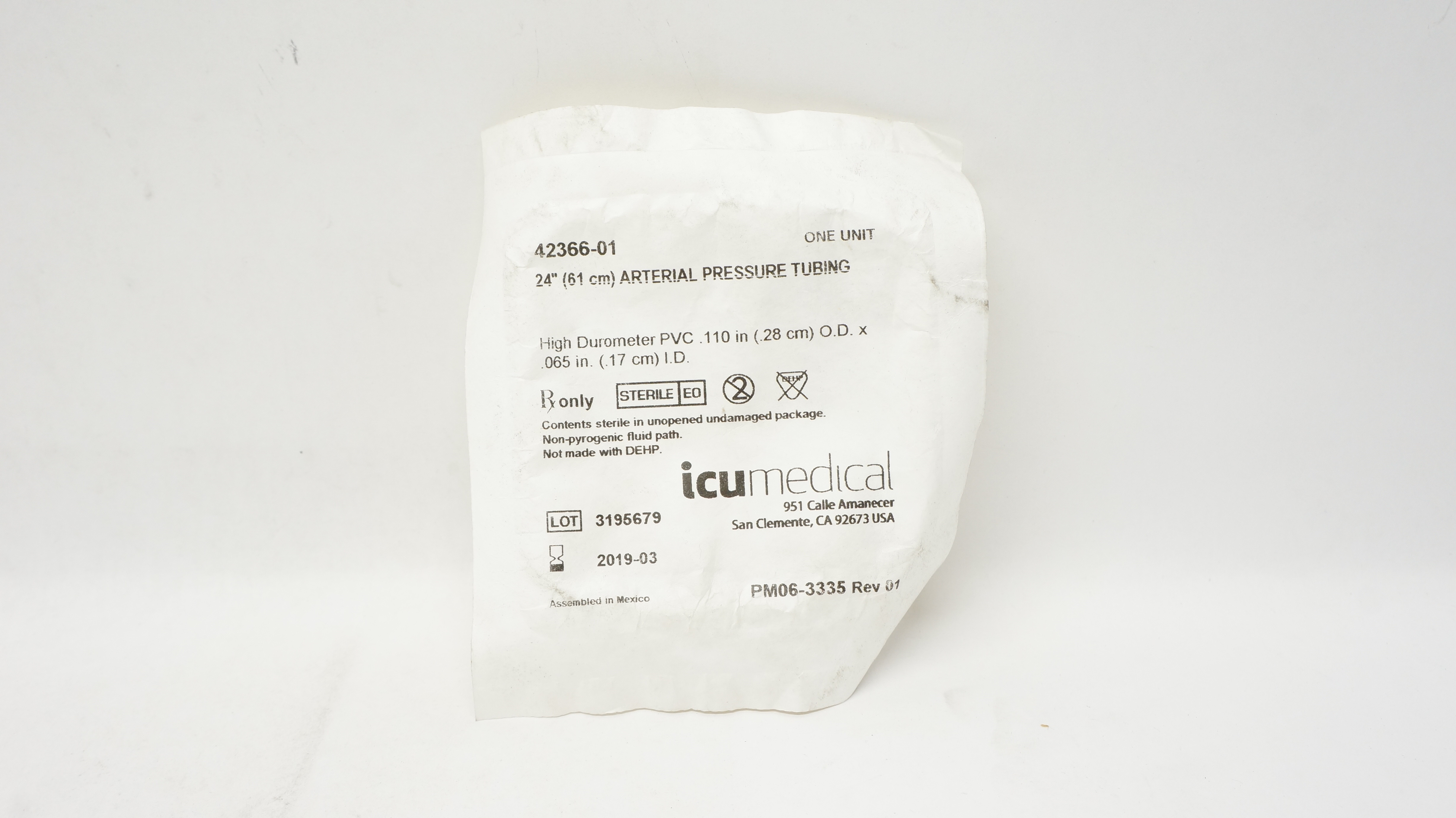 ICU Medical 42366-01 24inch Arterial Pressure Tubing (x)