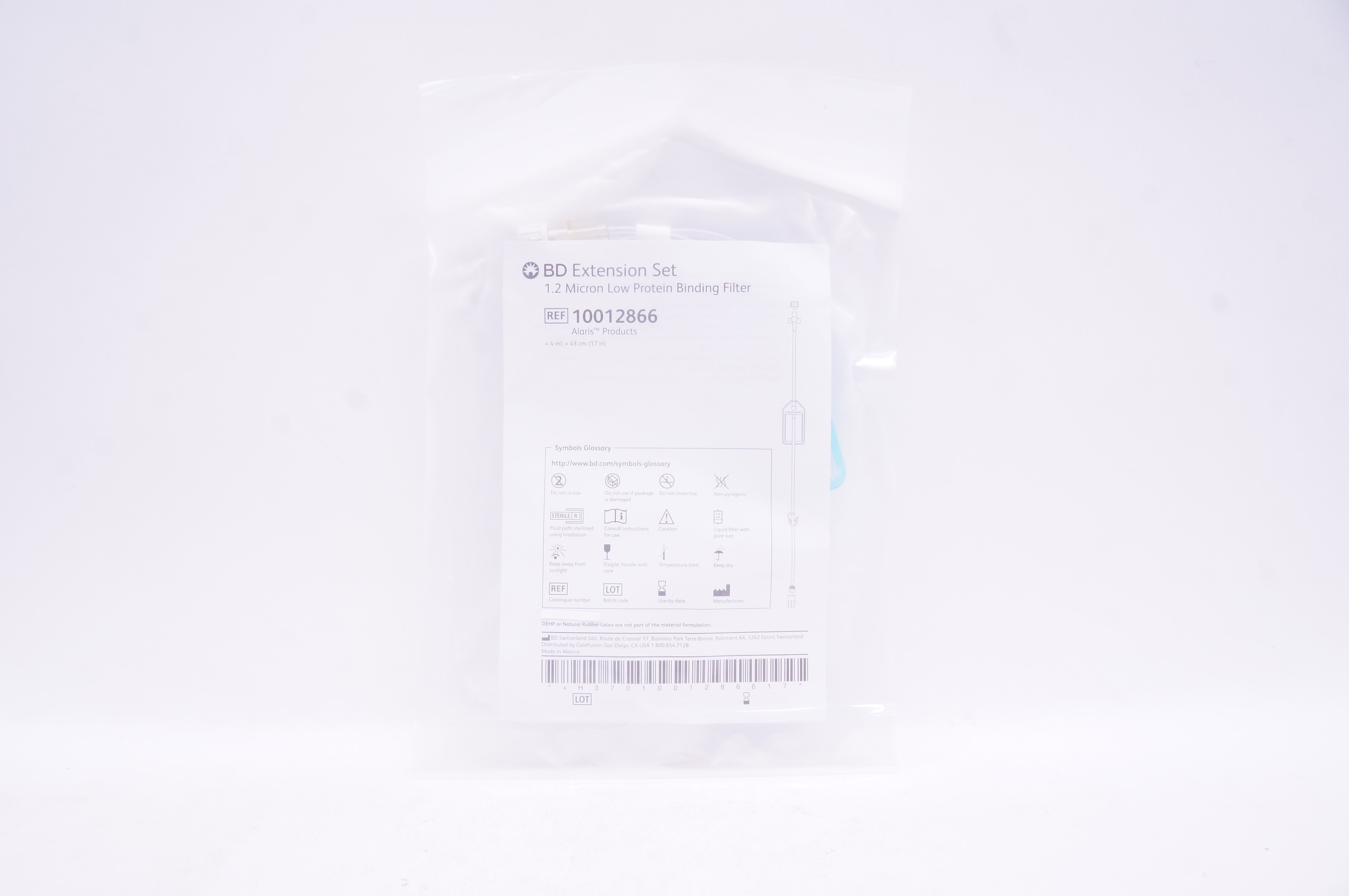 BD 10012866 Alaris Extension Set 4ml x 17inch