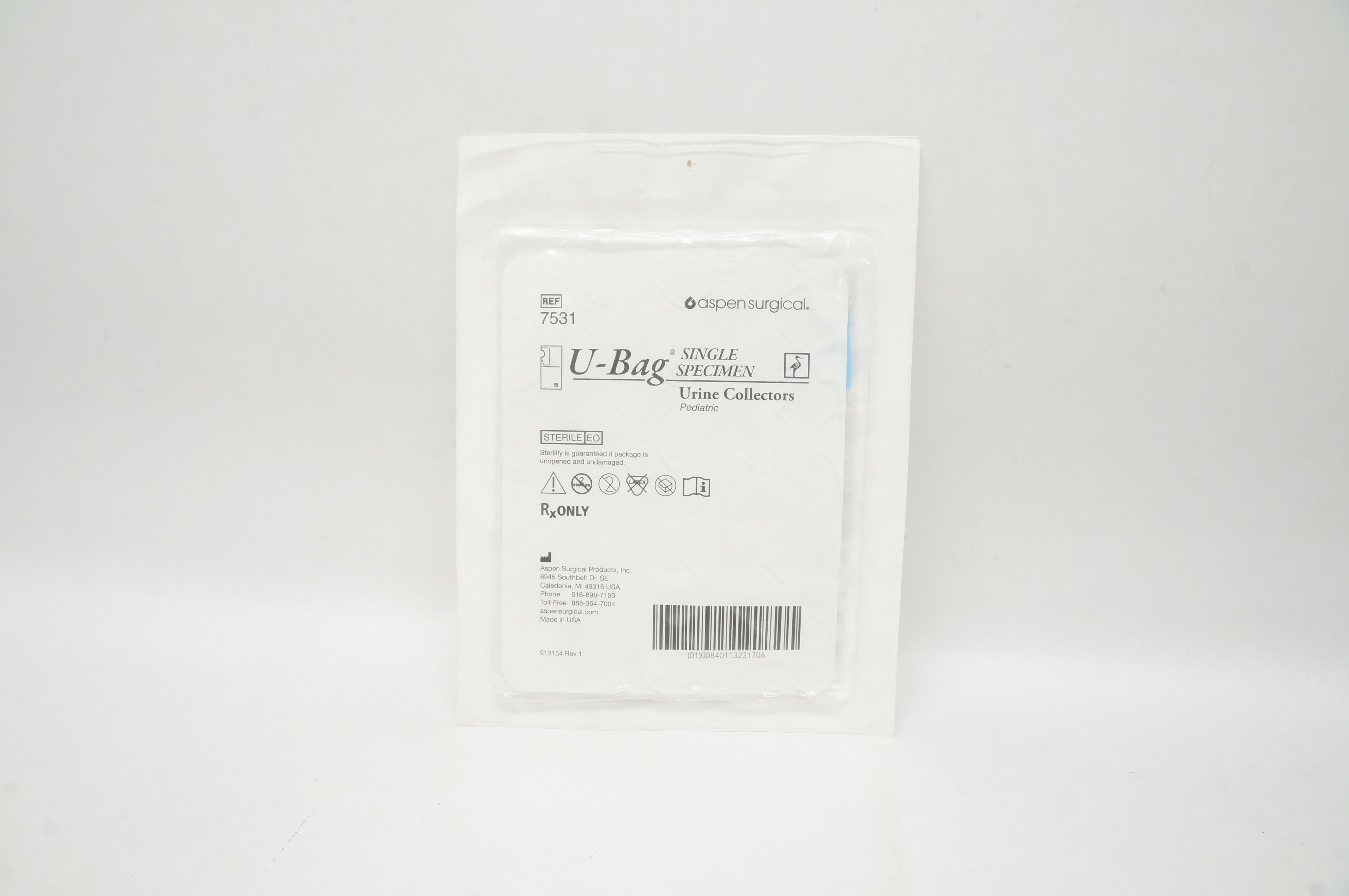 Aspen Surgical 7531 U-Bag Single Specimen Urine Collectors Pediatric