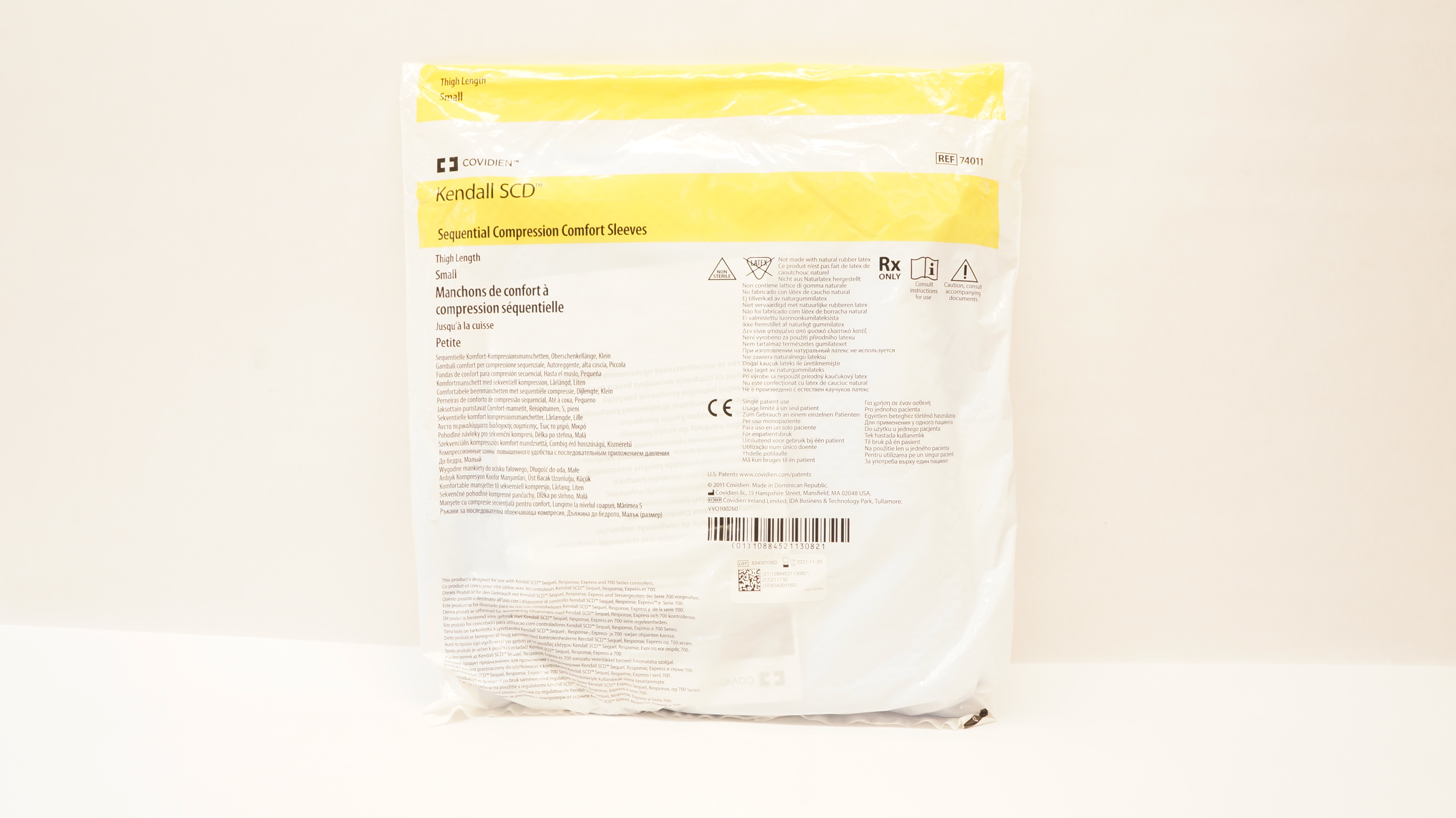 Covidien 74011 Kendall SCD Sequential Compression Sleeves Thigh Length S 22in(x)