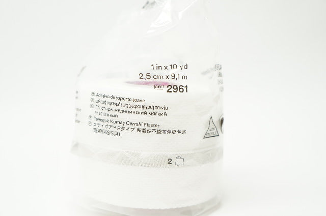 3M 2961 Medipore Soft Cloth Surgical Tape 1in. x 10yd  - Pack of 2