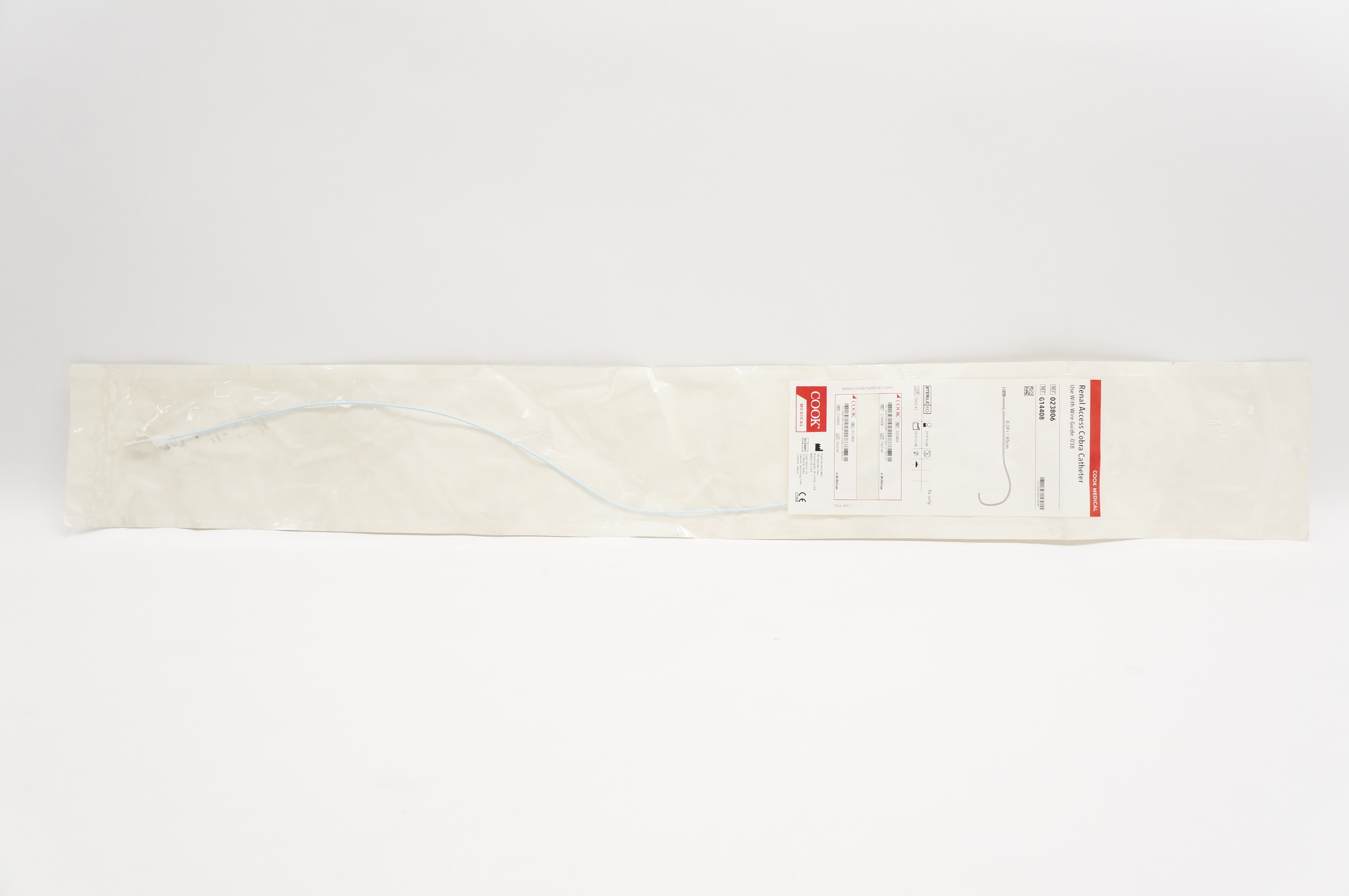 Cook Medical G14408 Renal Access Cobra Cath. 6.0Fr x 65cm (x)