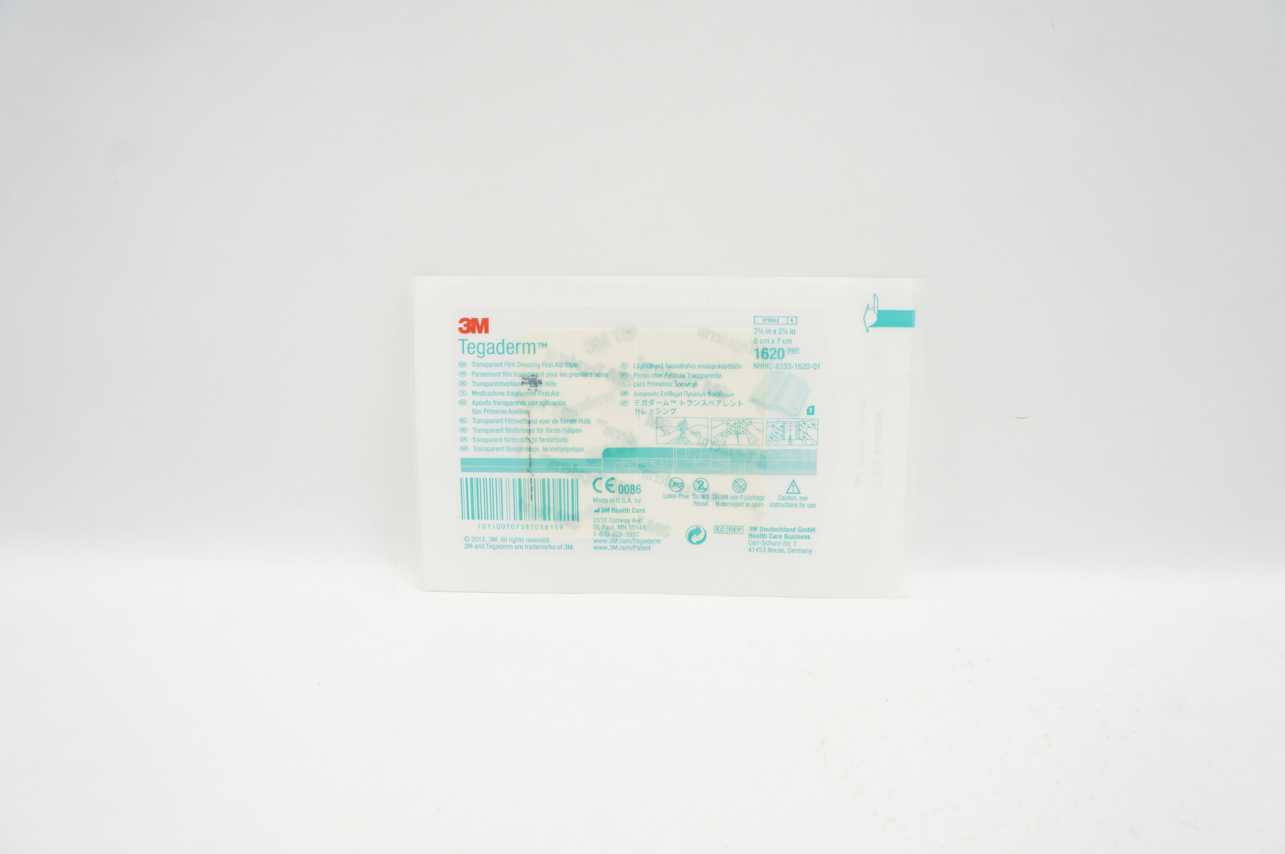 3M 1620 Tegaderm Transparent Film Dressing First Aid Style 2 3/8 x 2 3/4 in. (x)