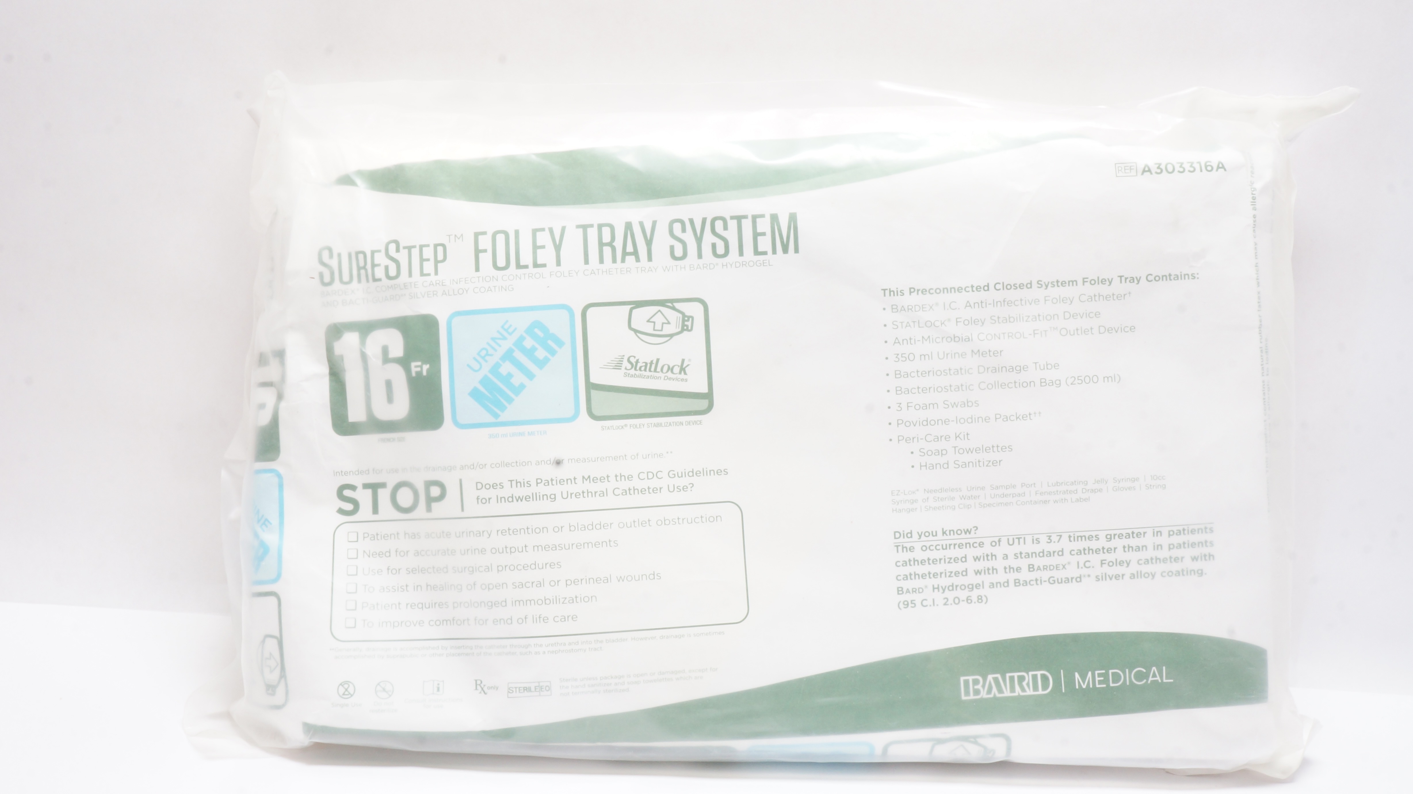 Bard A303316A SureStep Foley Tray System 16Fr (x)