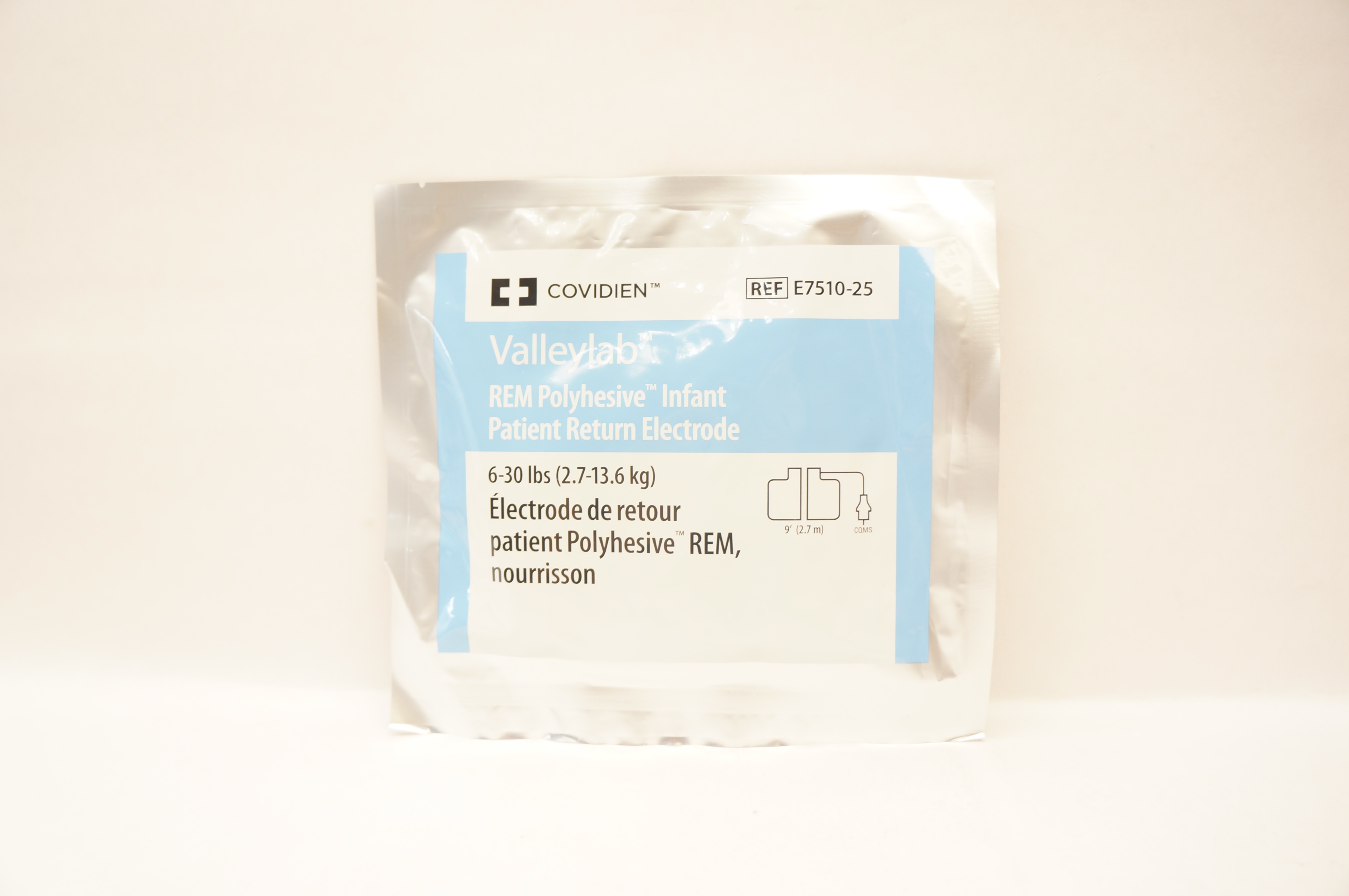 Covidien E7510-25 Valleylab REM Polyhesive Infant Return Electrode 6-30lbs (x)