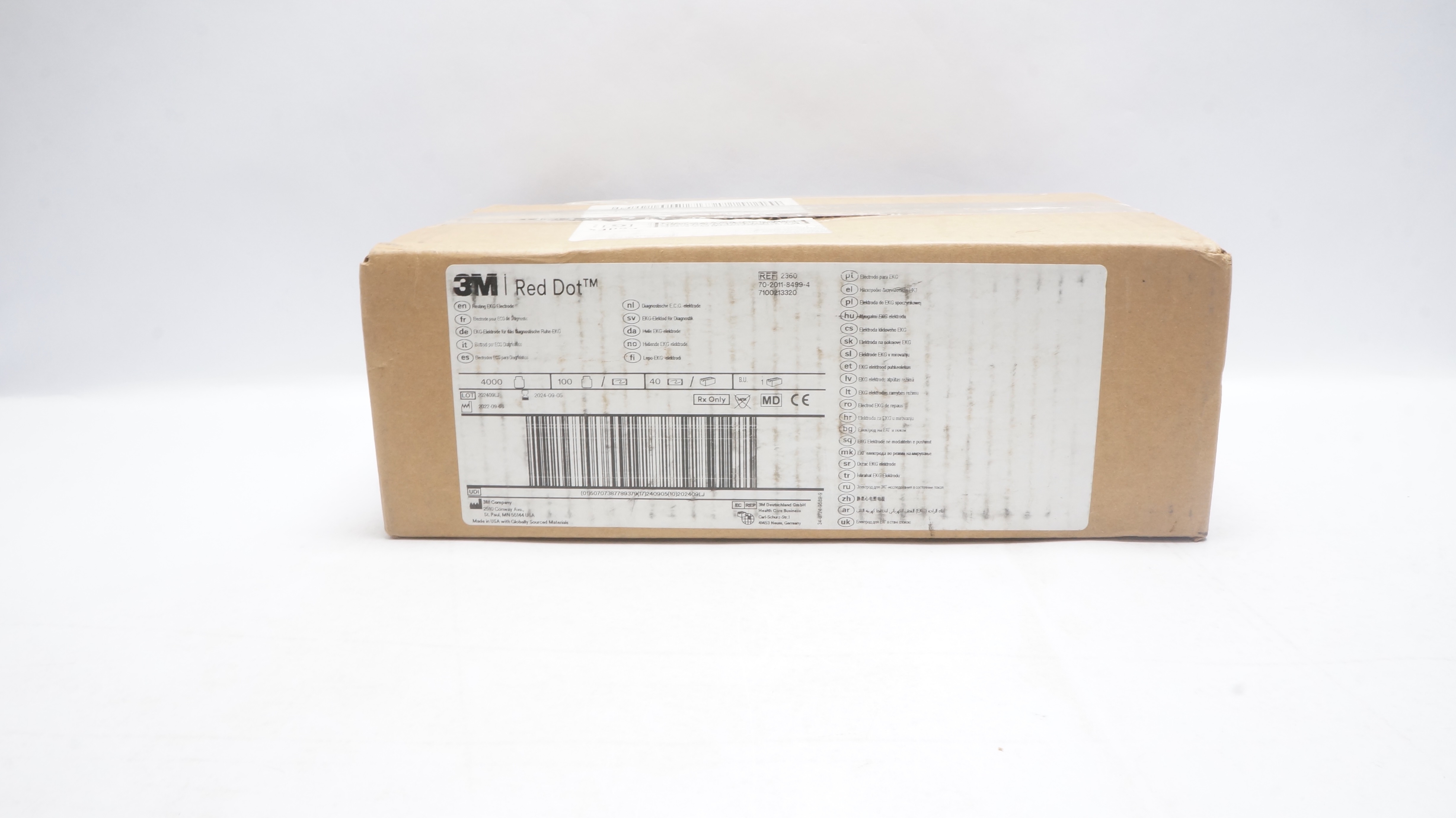 3M 2360 Red Dot Resting ECG Electrode (x) - Case of 4000