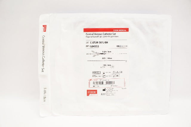 Cook Medical G04253 Central Venous Cath. Set 5.0Fr/8cm 19G/4cm (x)