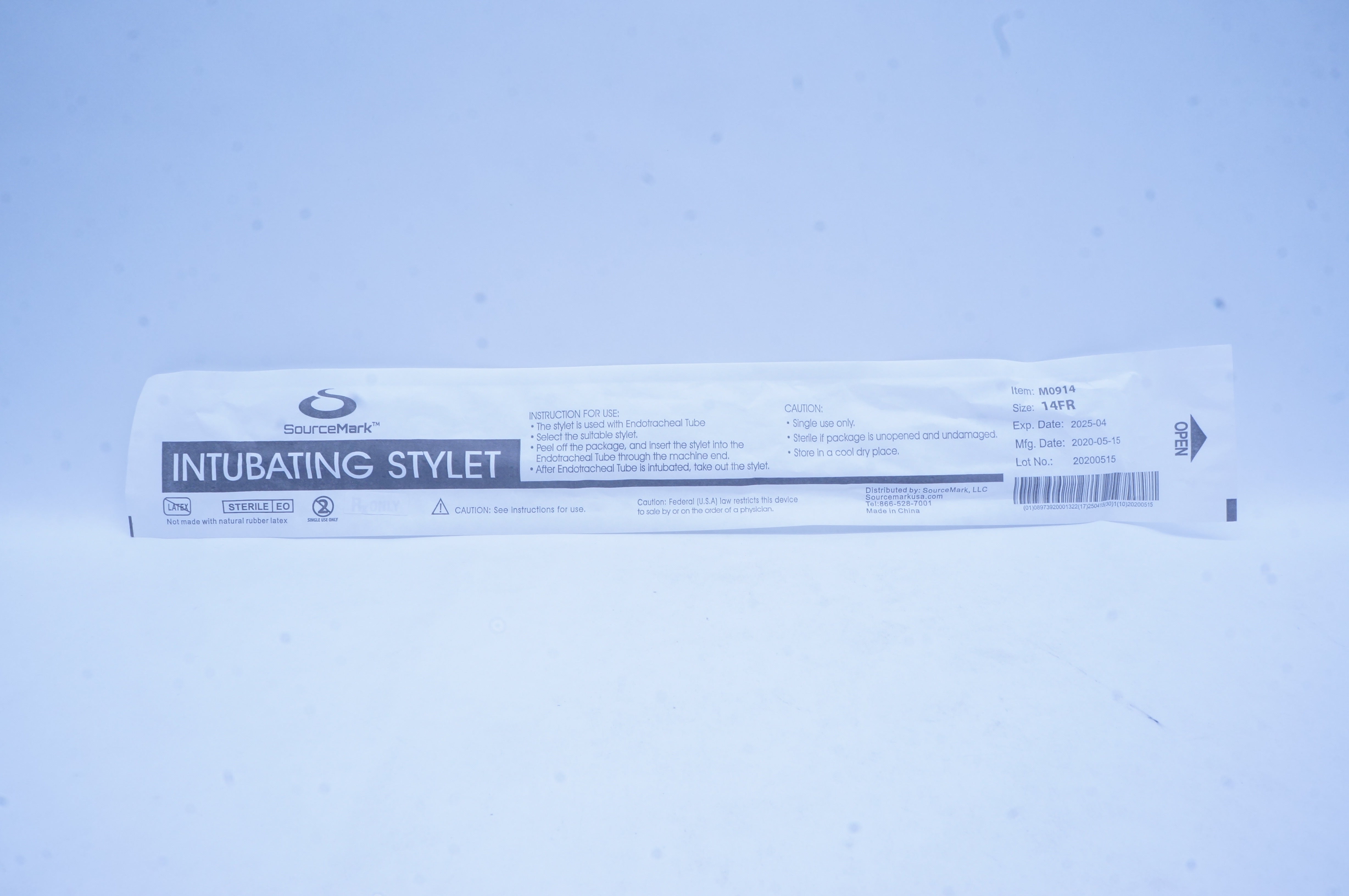 SourceMark M0914 Intubating Stylet 14 Fr.
