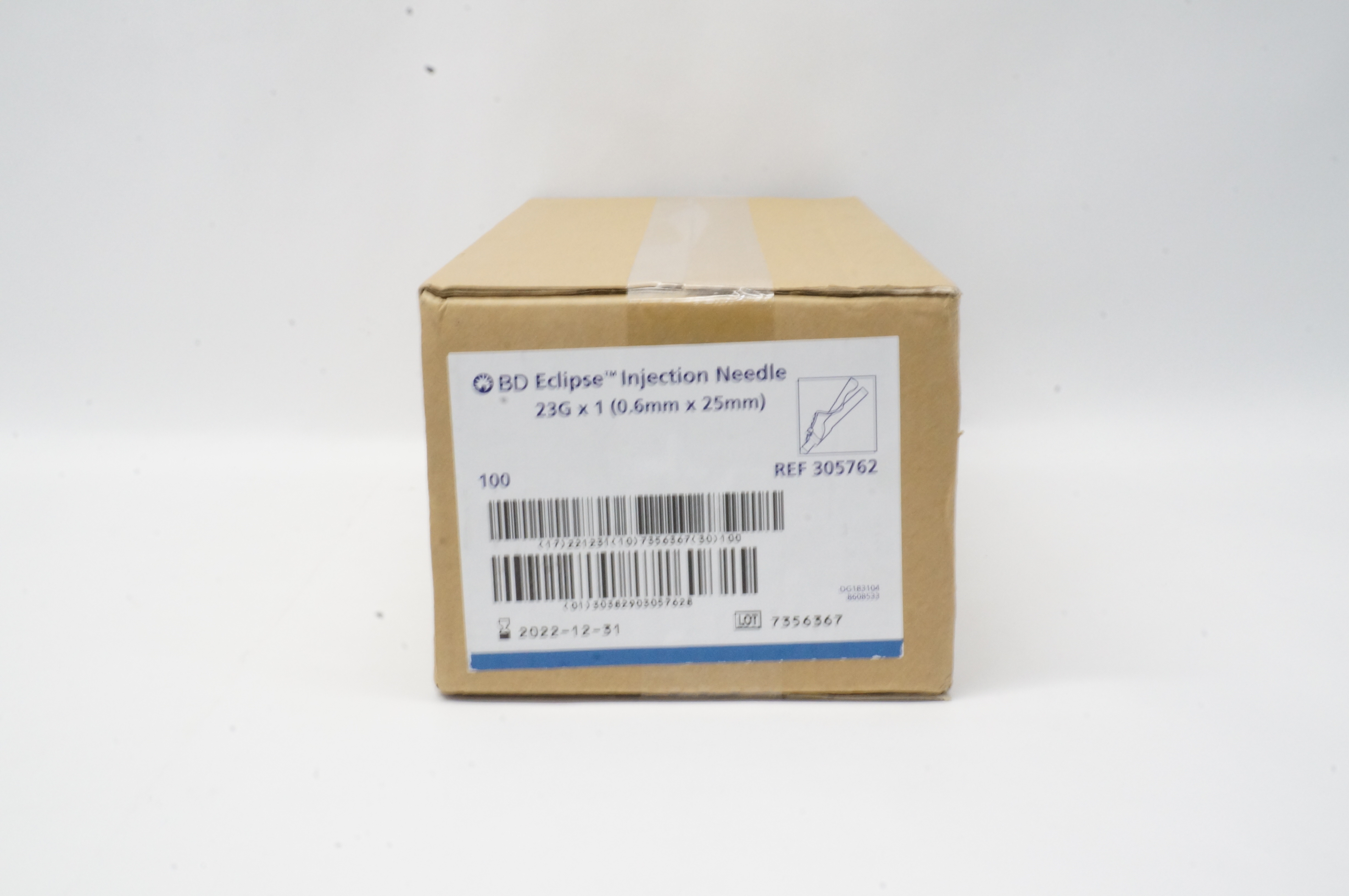BD 305762 Eclipse Injection Ndle 23G x 1 - Box of 100