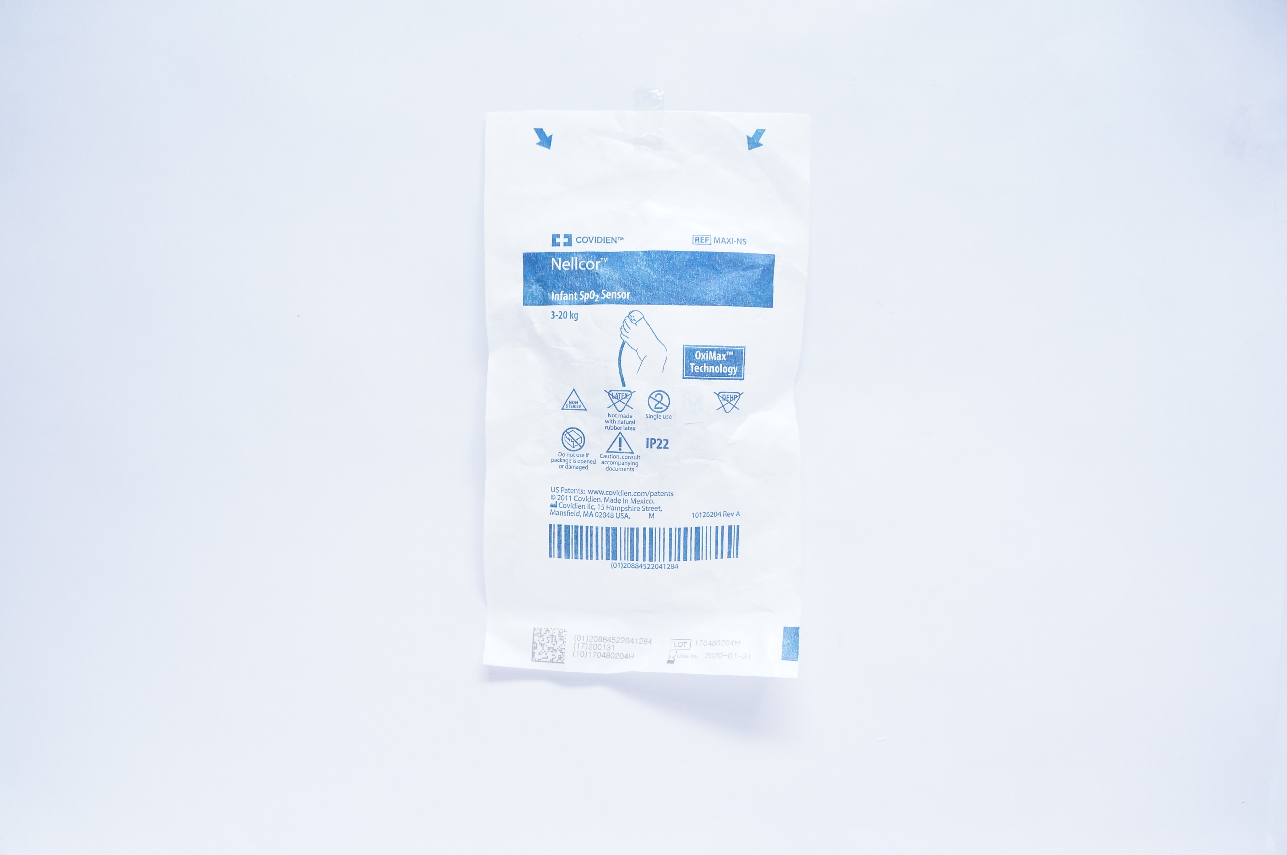 Covidien MAXI-NS Nellcor Infant SpO2 Sensor 3-20kg (x)