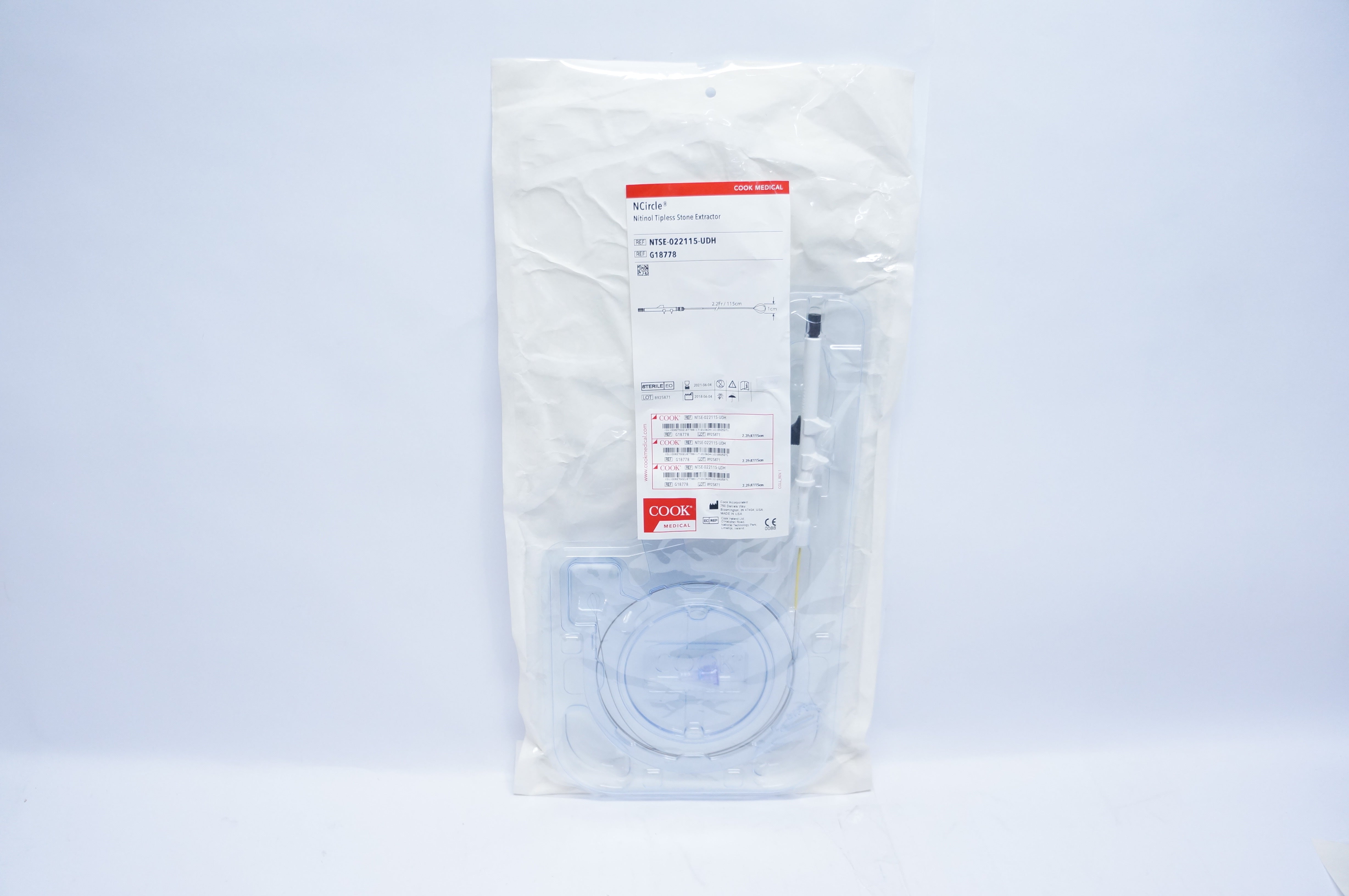 Cook G18778 NCircle Nitinol Tipless Stone Extractor 2.2Fr x 1cm