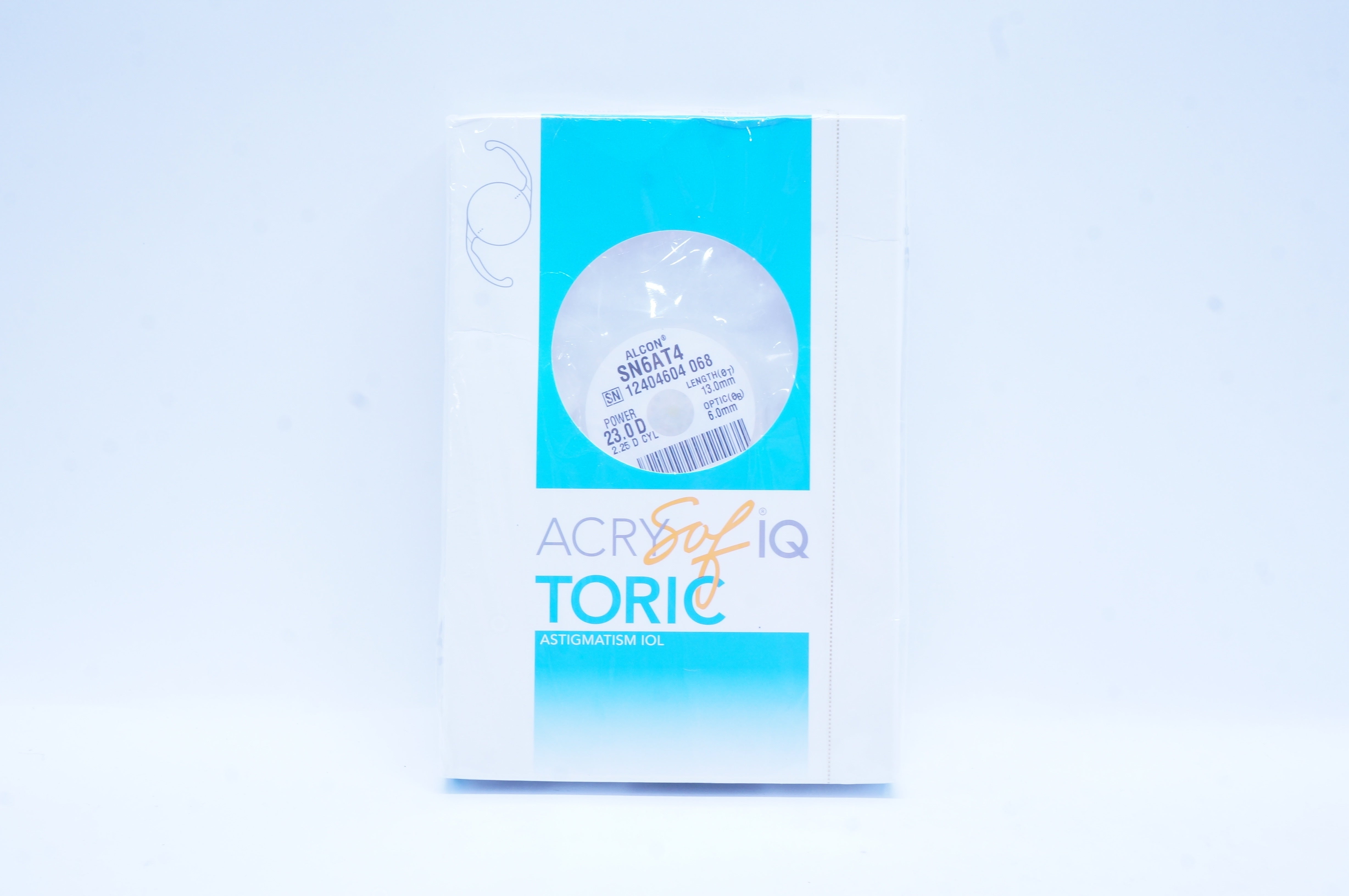 Alcon SN6AT4 AcrySof IQ Toric Astigmatism IOL 23.0D 2.25 D CYL 13.0 x 6.0 mm (x)