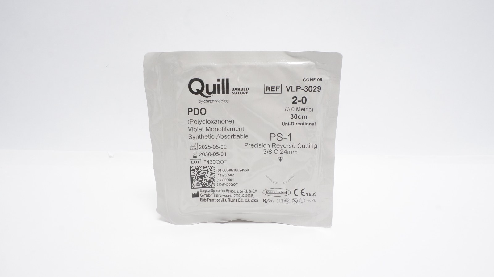 Quill VLP-3029 Barbed Suture 2-0 30cm PS-1 Violet