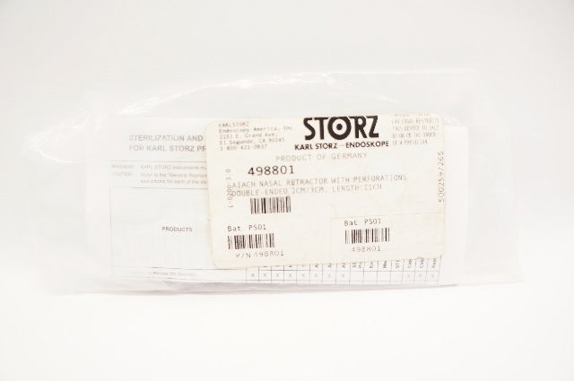 Karl Storz 498801 Aiach Nasal Retractor with Perforations 2cm/3cm x 11cm
