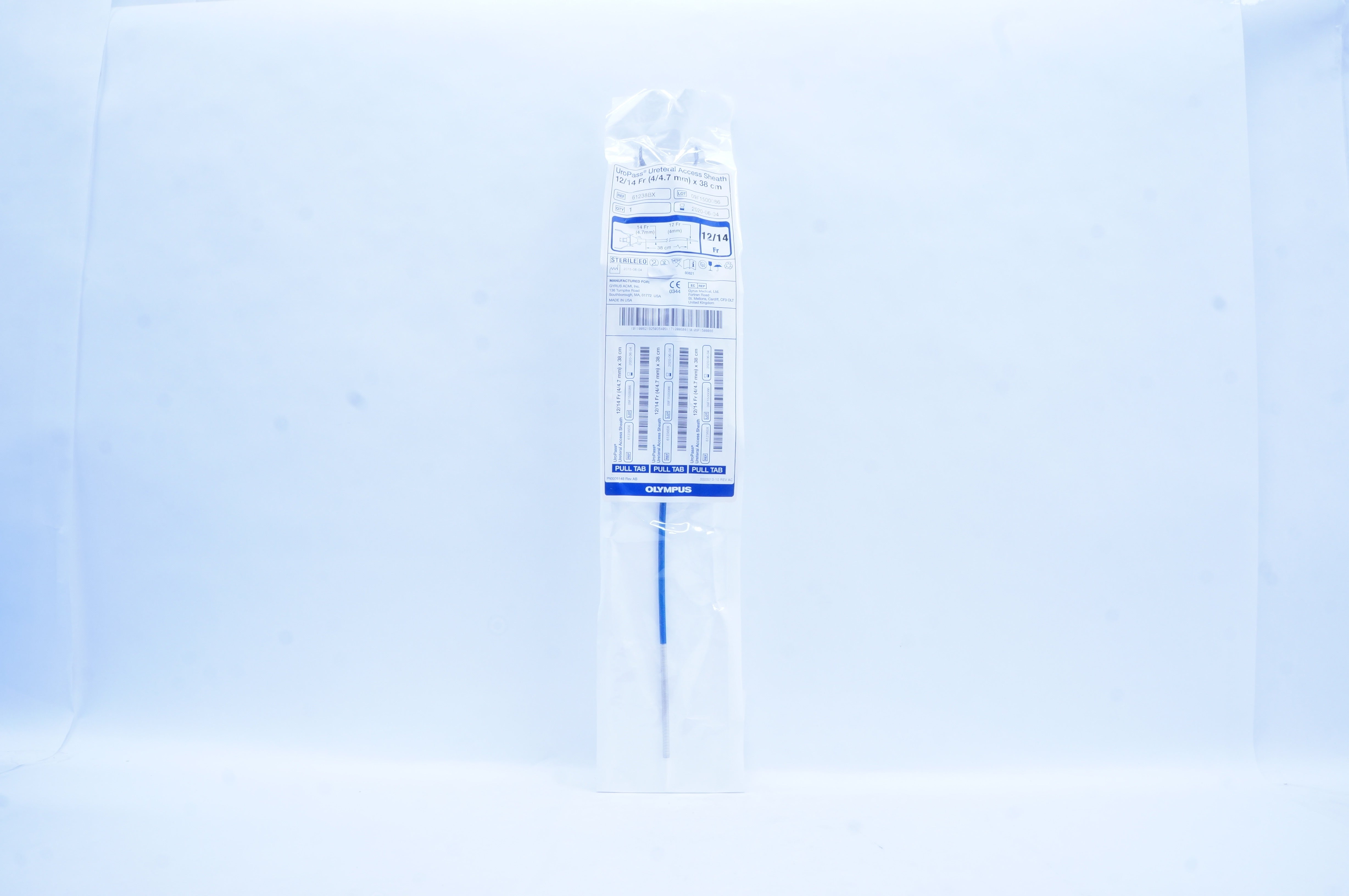 Olympus 61238BX Gyrus ACMI UroPass Ureteral Access Sheath 12/14Fr x 38cm (x)