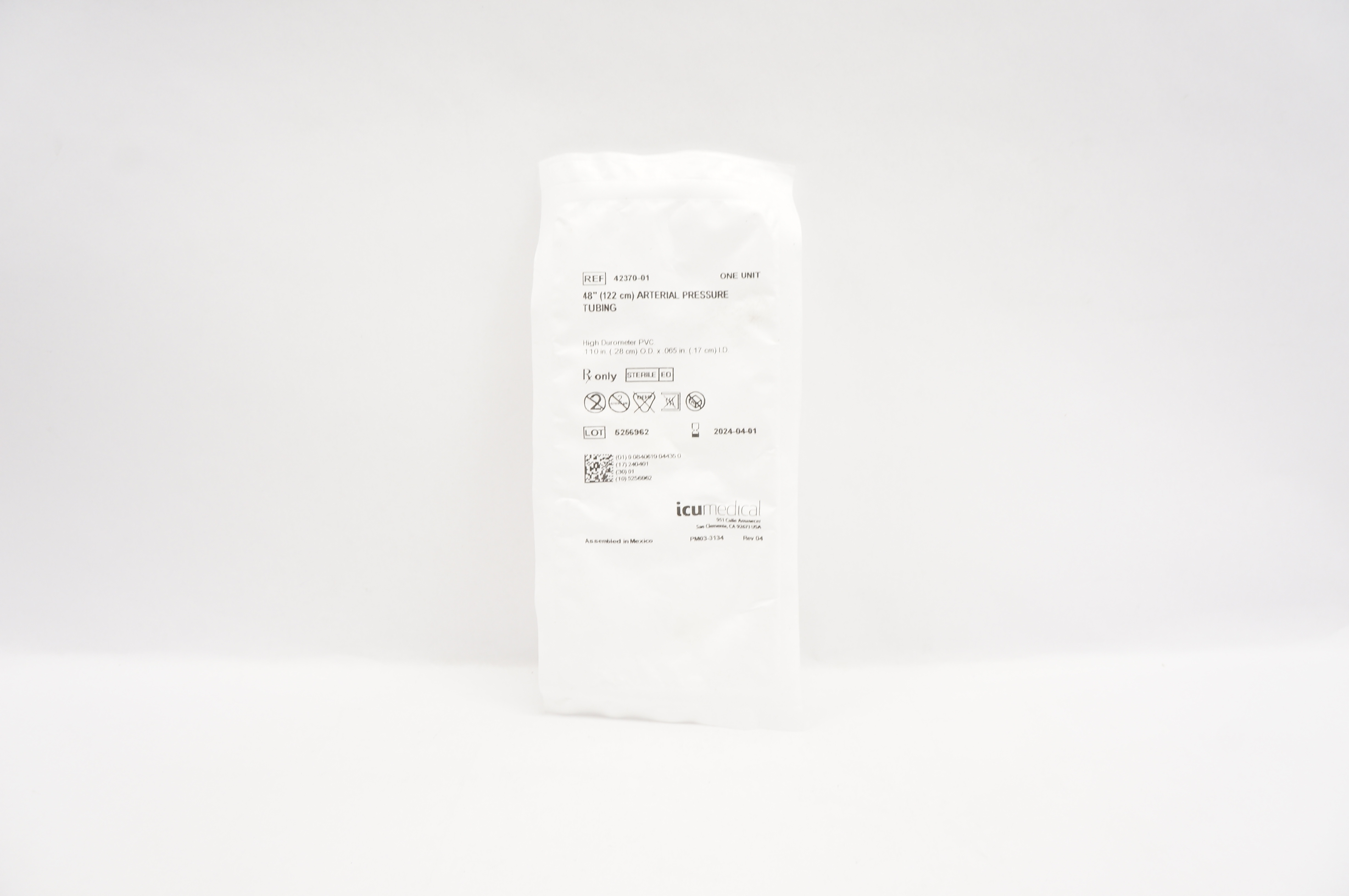 ICU Medical 42370-01 Arterial Pressure Tubing 48inch