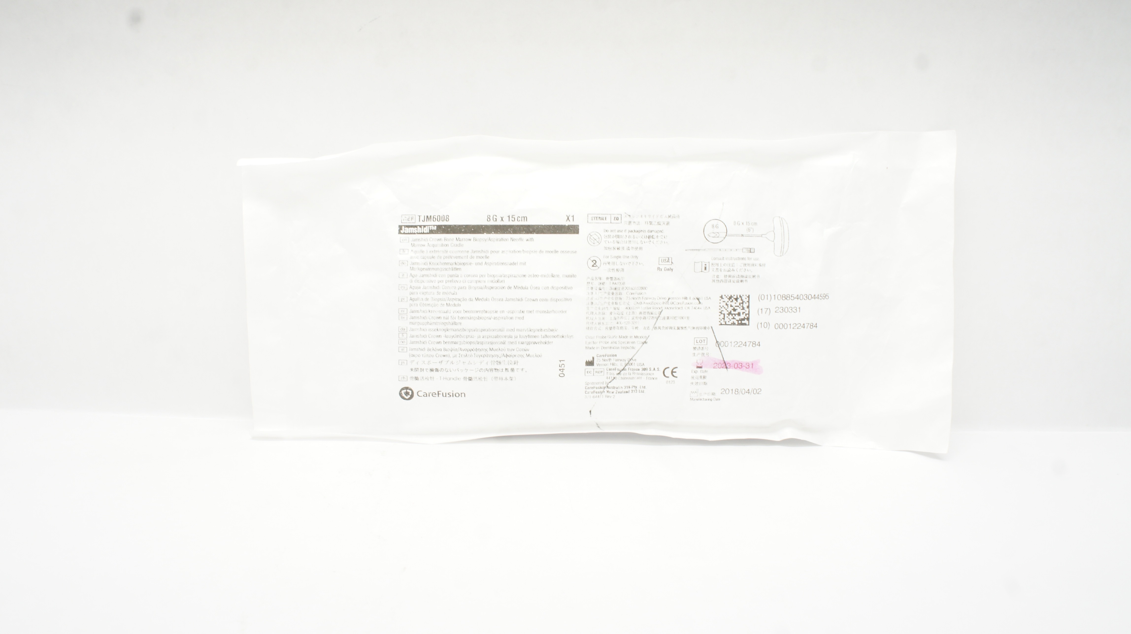 CareFusion TJM6008 Jamshidi Crown Bone Marrow Biopsy/Aspiration Ndle 8G x15cm(x)