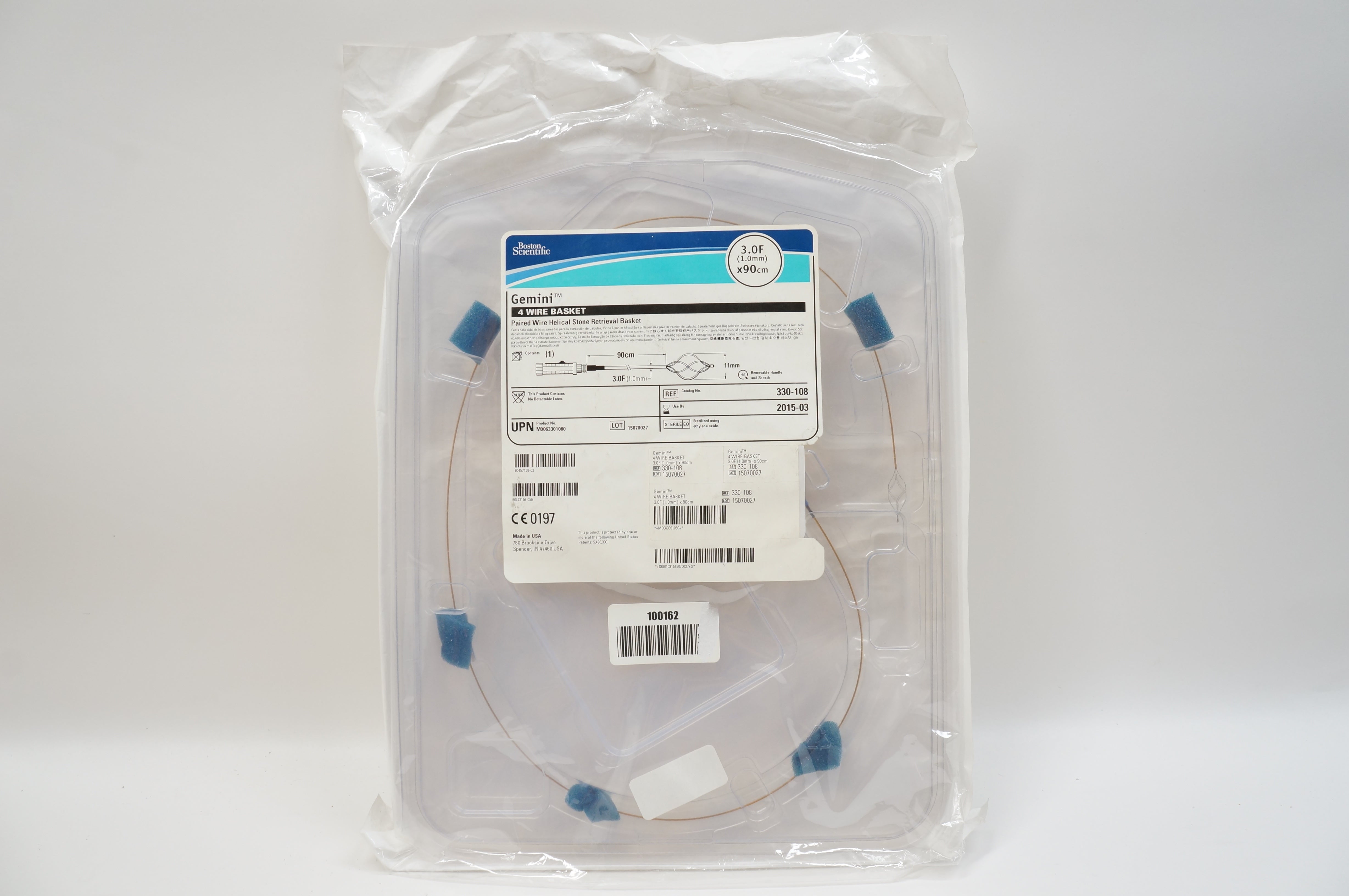 Boston Scientific 330-108 Gemini 4 Wire Basket 3.0F x 90cm (x)