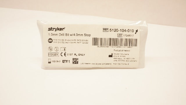 Stryker 5120-104-010 1.0mm Drill Bit w/Stop 4.0mm (x)