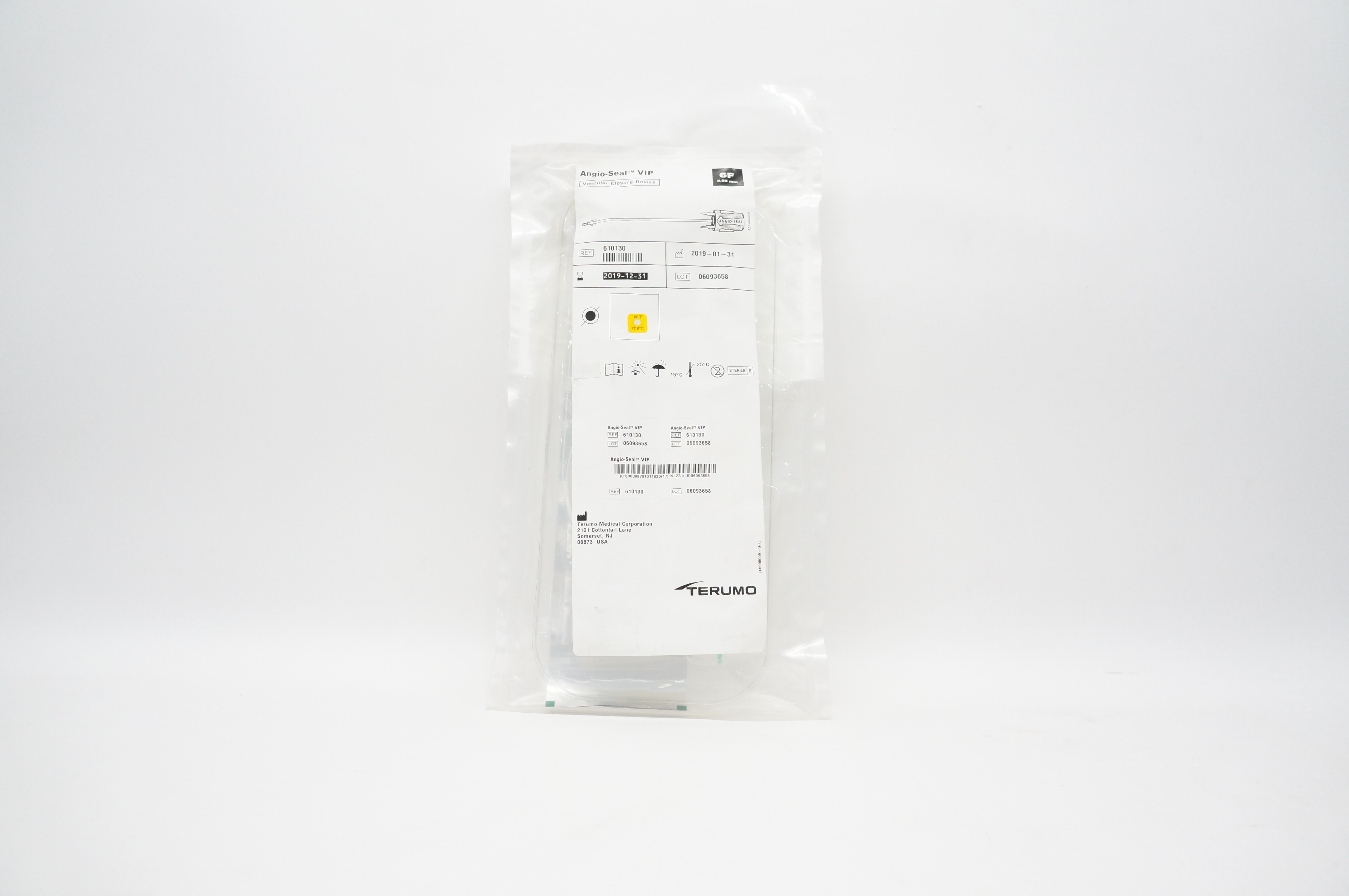 Terumo 610130 Angio-Seal VIP Vascular Closure Device 6F (x)