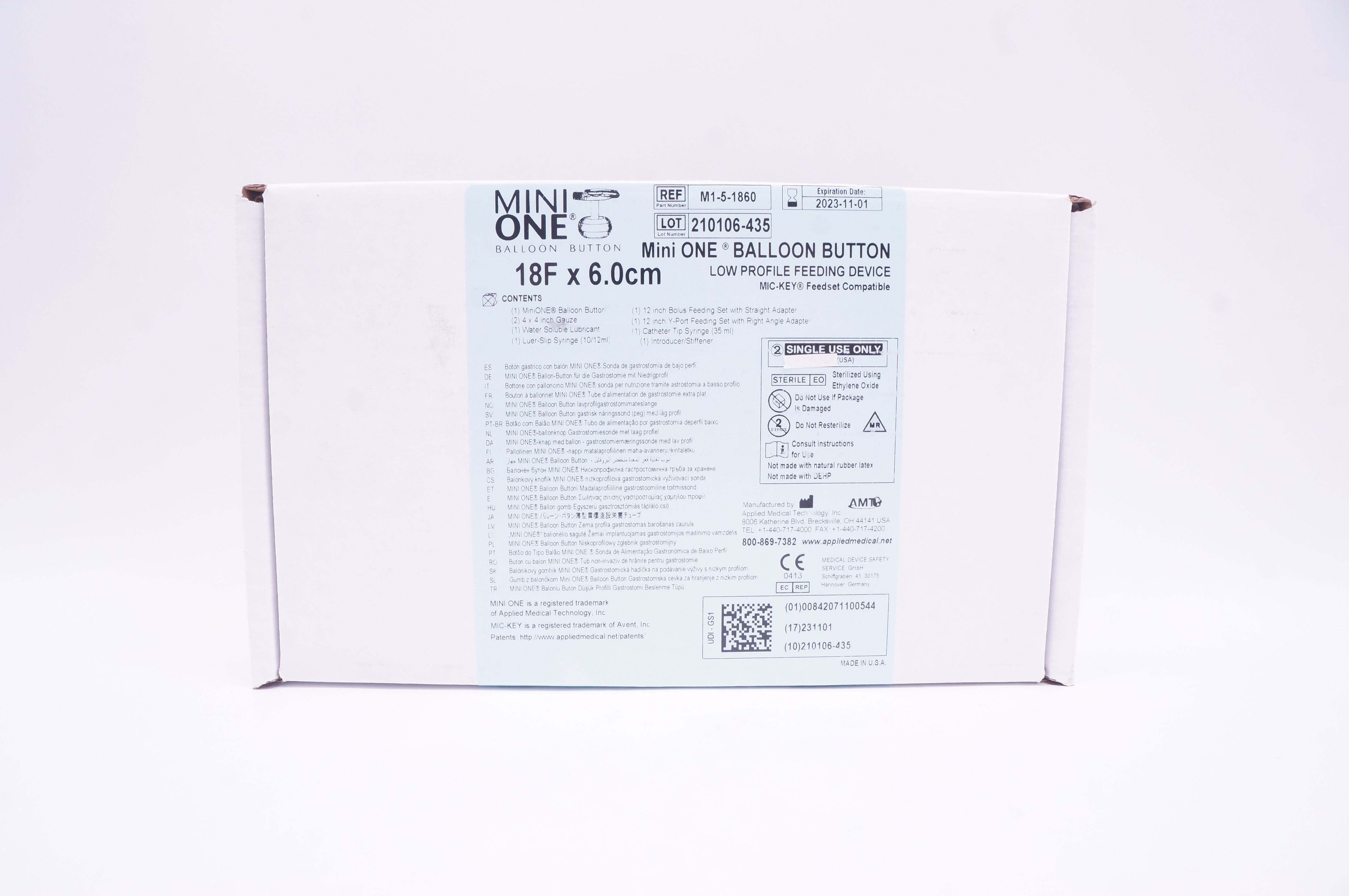 Mini One M1-5-1860 Balloon Button 18F x 6.0cm