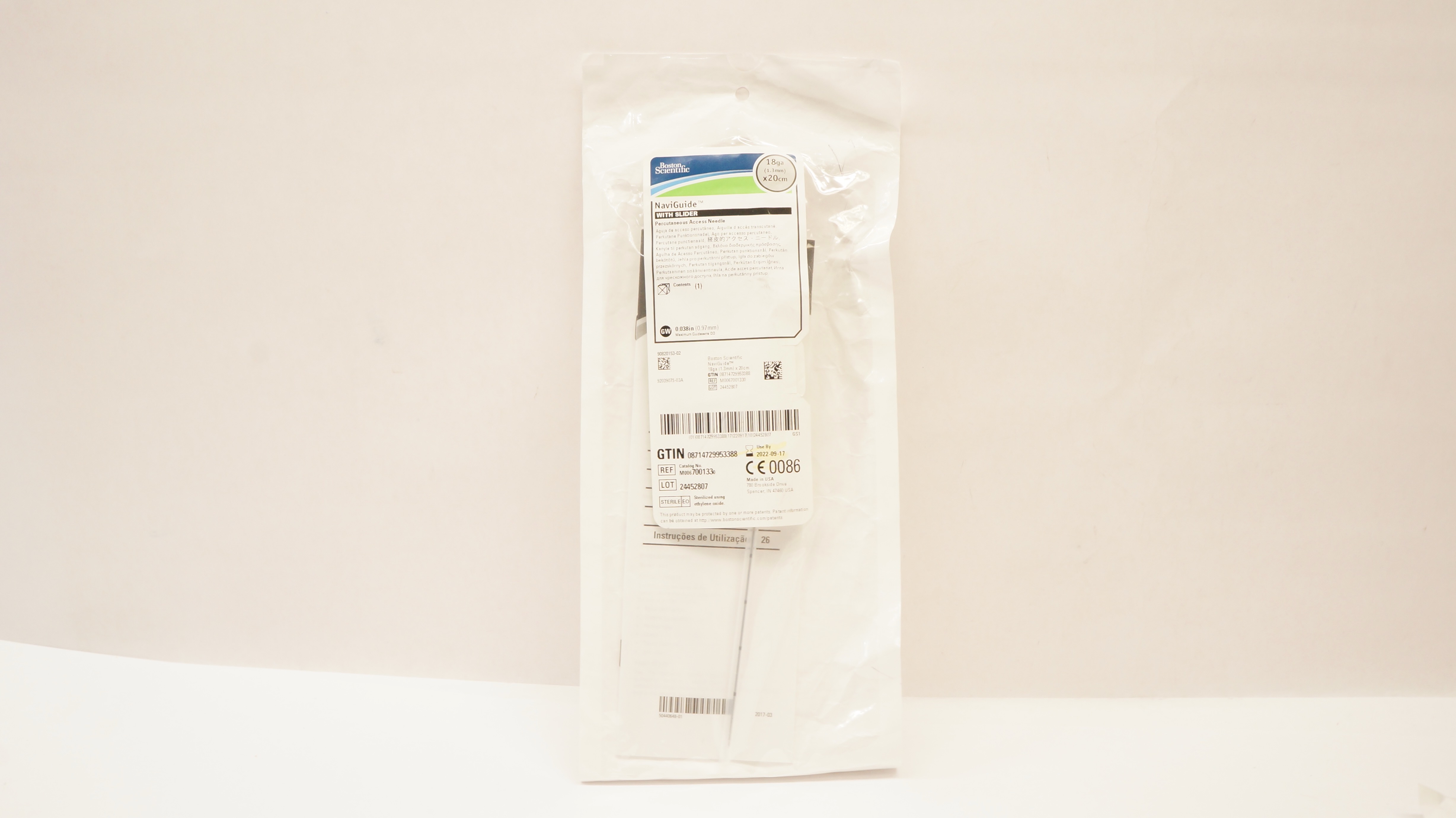 Boston Scientific M0067001330 NaviGuide Percutaneous Access Ndle 18ga x 20cm (x)