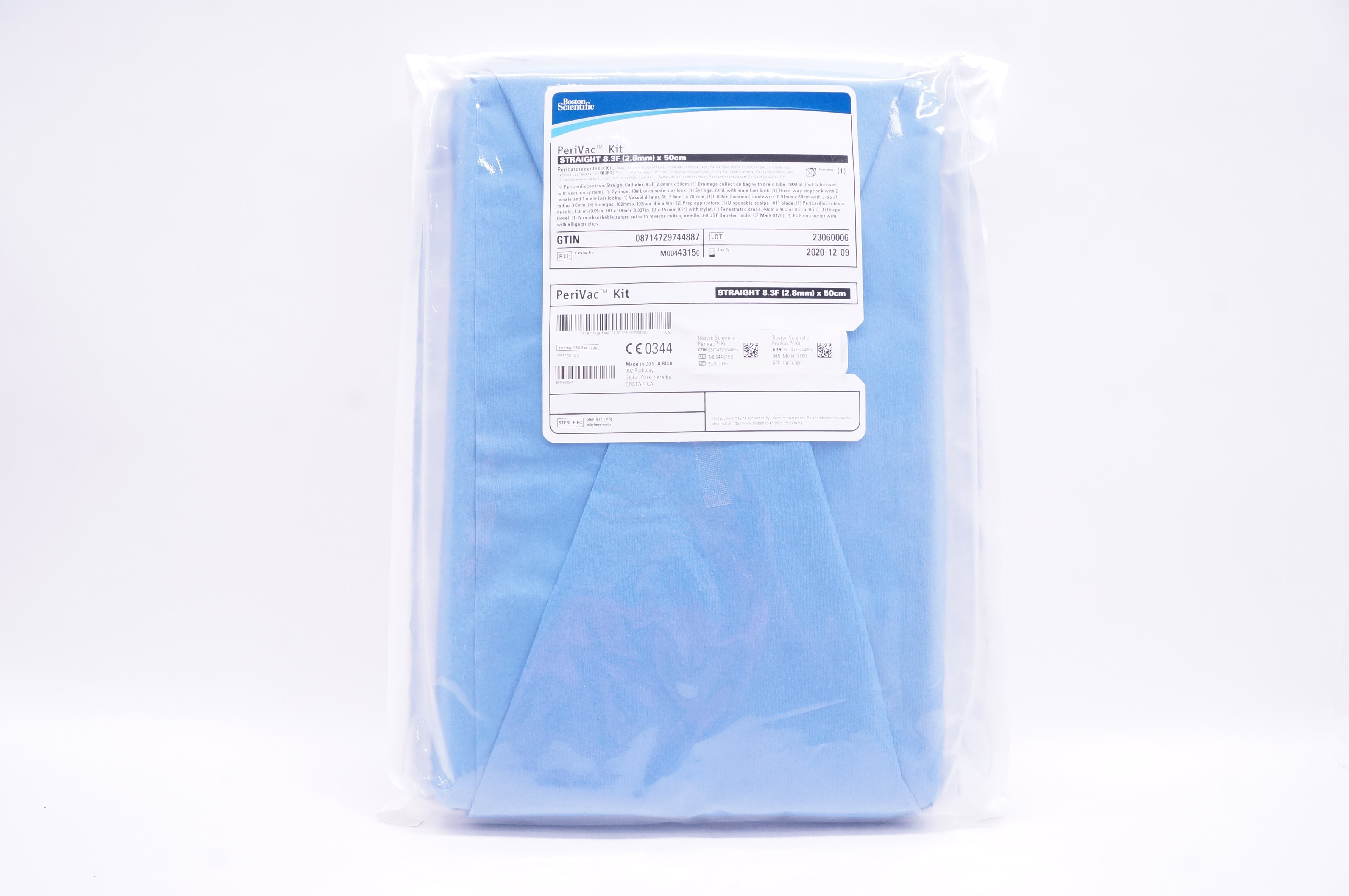 Boston Scientific 4315 Pericardiocentesis Kit, Straight 8.3F x 50cm (x)