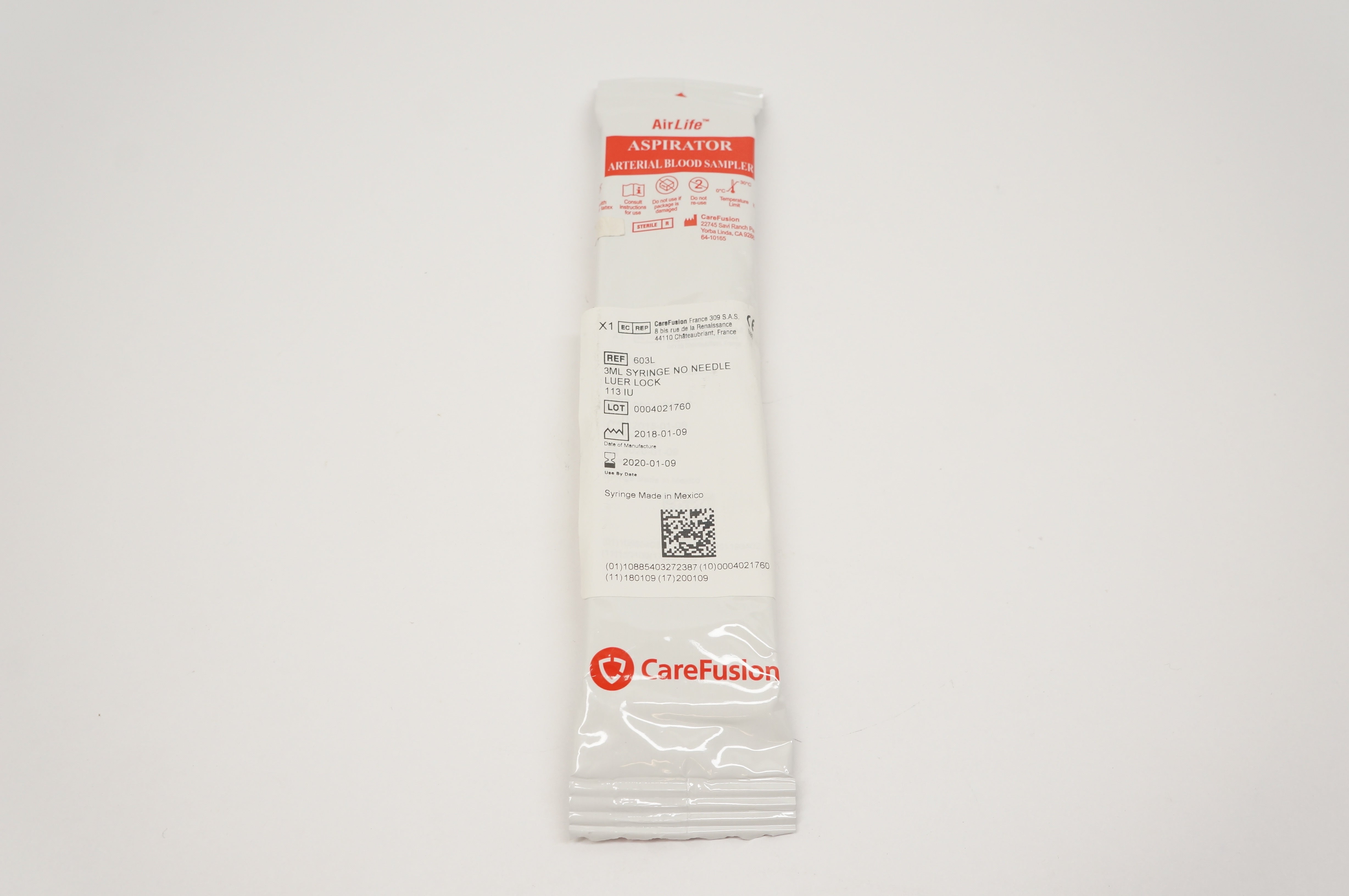 CareFusion 603L 3ml Syringe No Ndle Luer Lock (x)