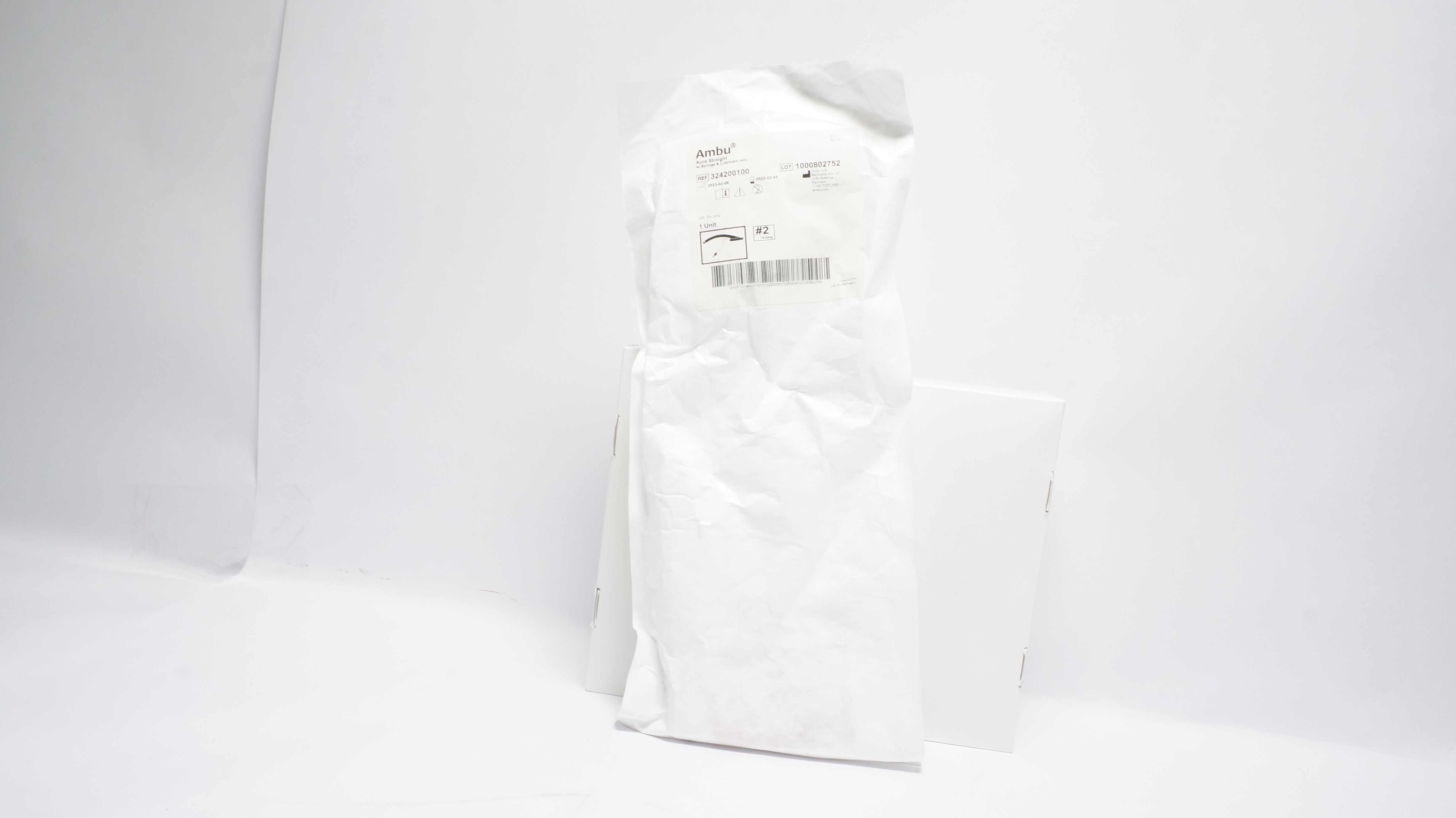 Ambu 324200100 Aura Straight W/Syringe & Lubricant Jelly #2 10-20kg (x)