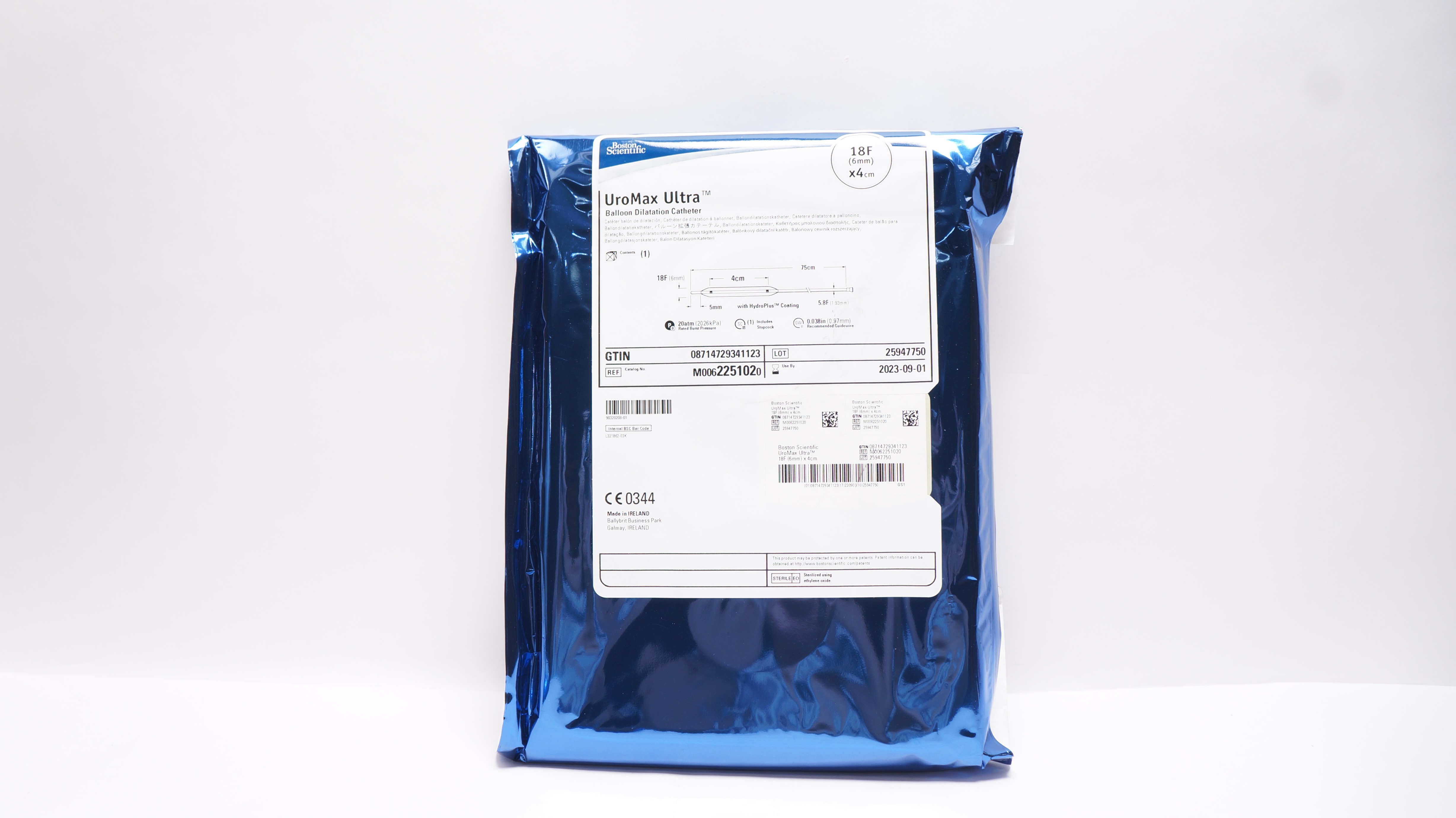 Boston Scientific M0062251020 UroMax Ultra Balloon Dilatation Cath.18F x 4cm (x)