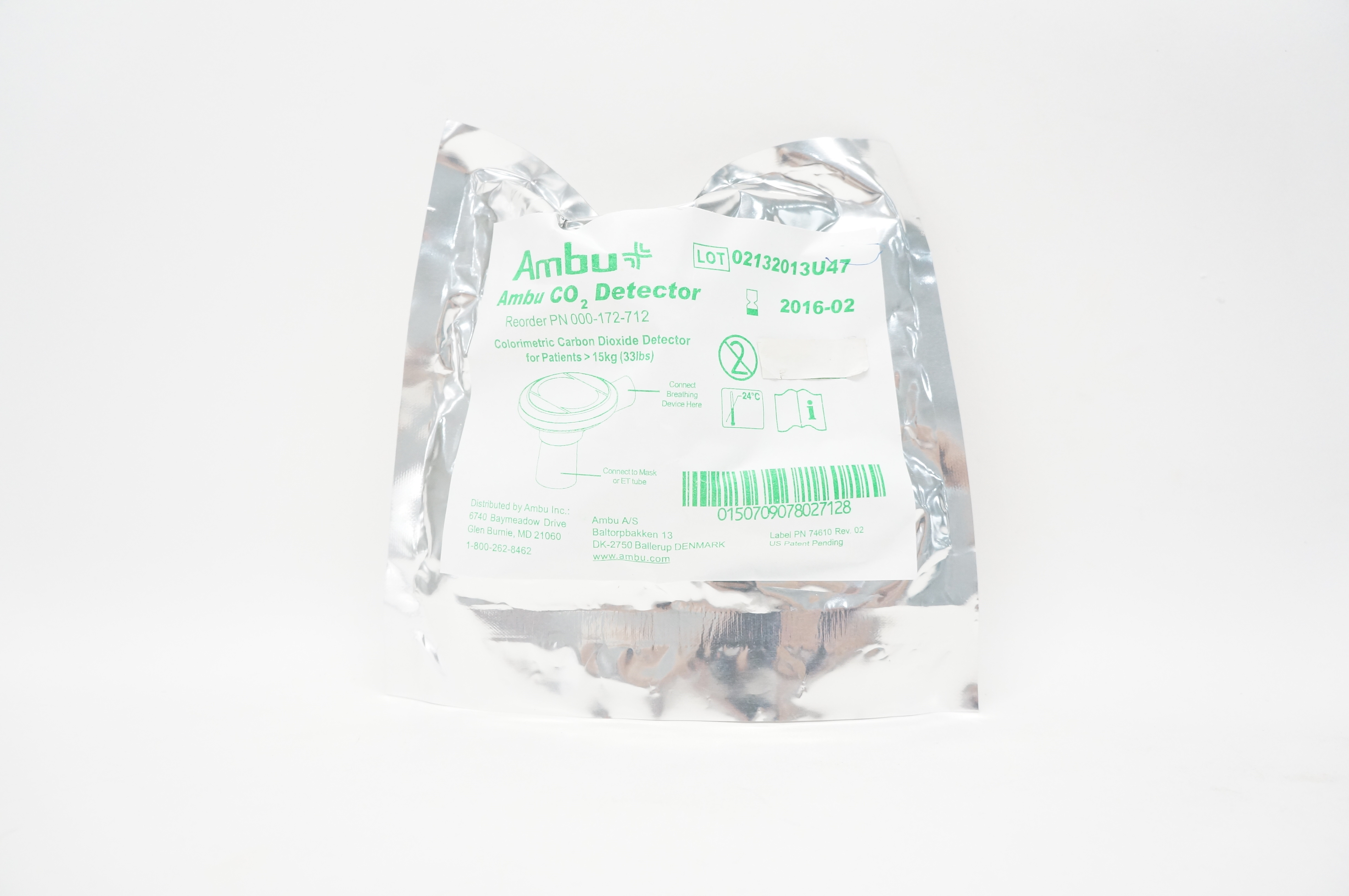 AMBU PN 000-172-712 Colorimetric Carbon Dioxide CO2 Detector >33lbs (x)