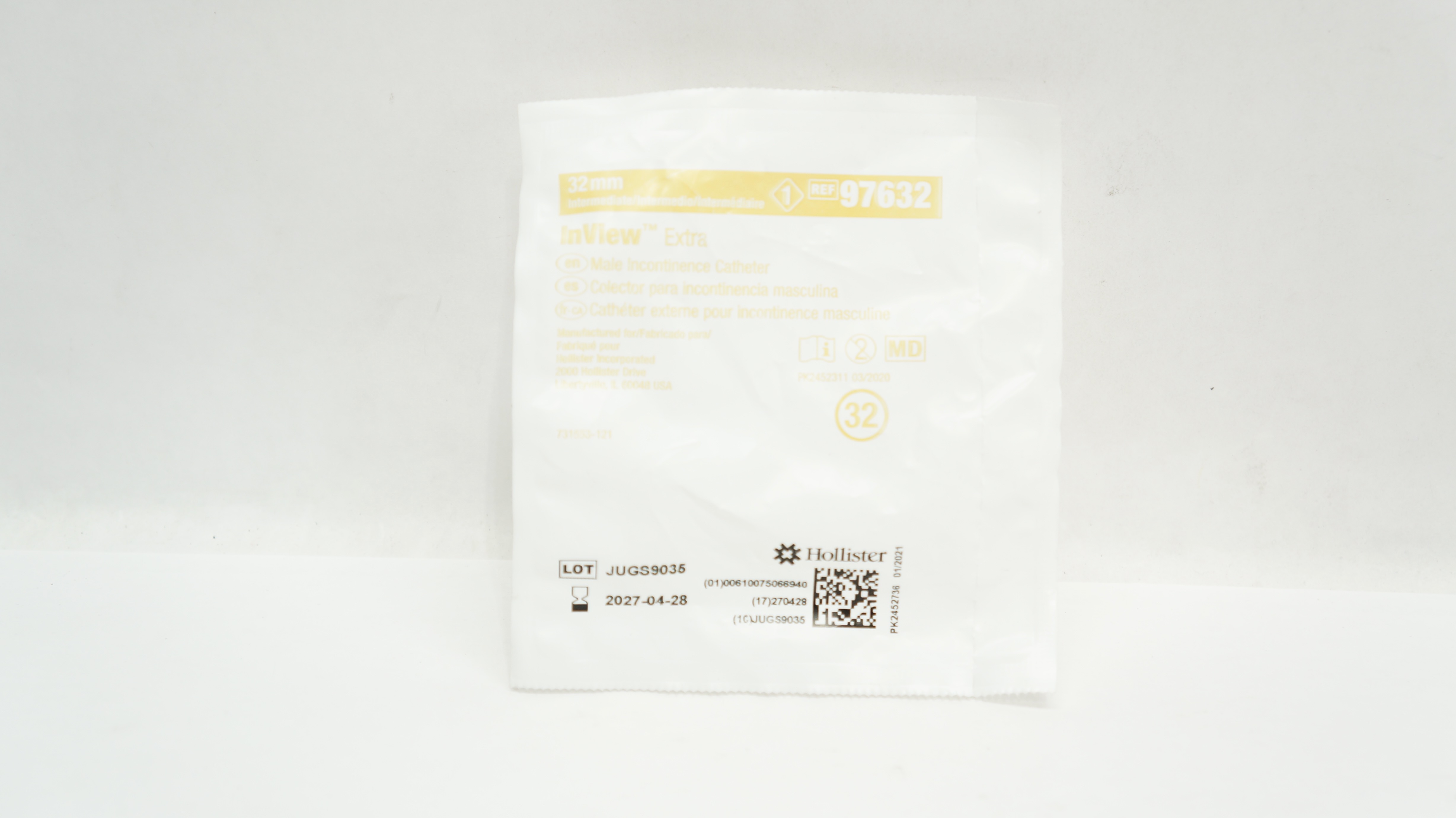 Hollister 97632 InView Extra Silicone Self-Adhesive Cath. 32mm