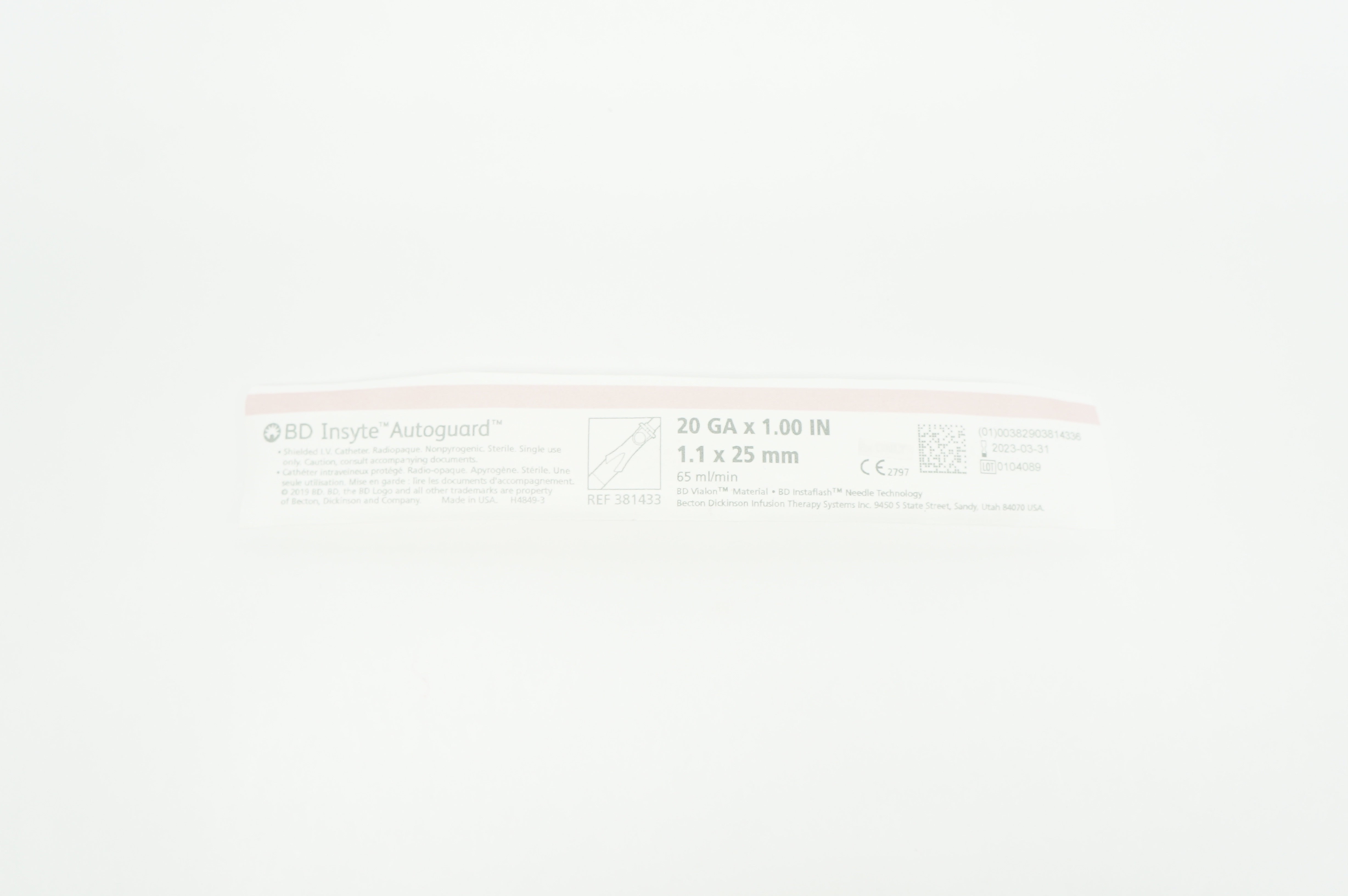 BD 381433 Autoguard Shielded IV Cath.