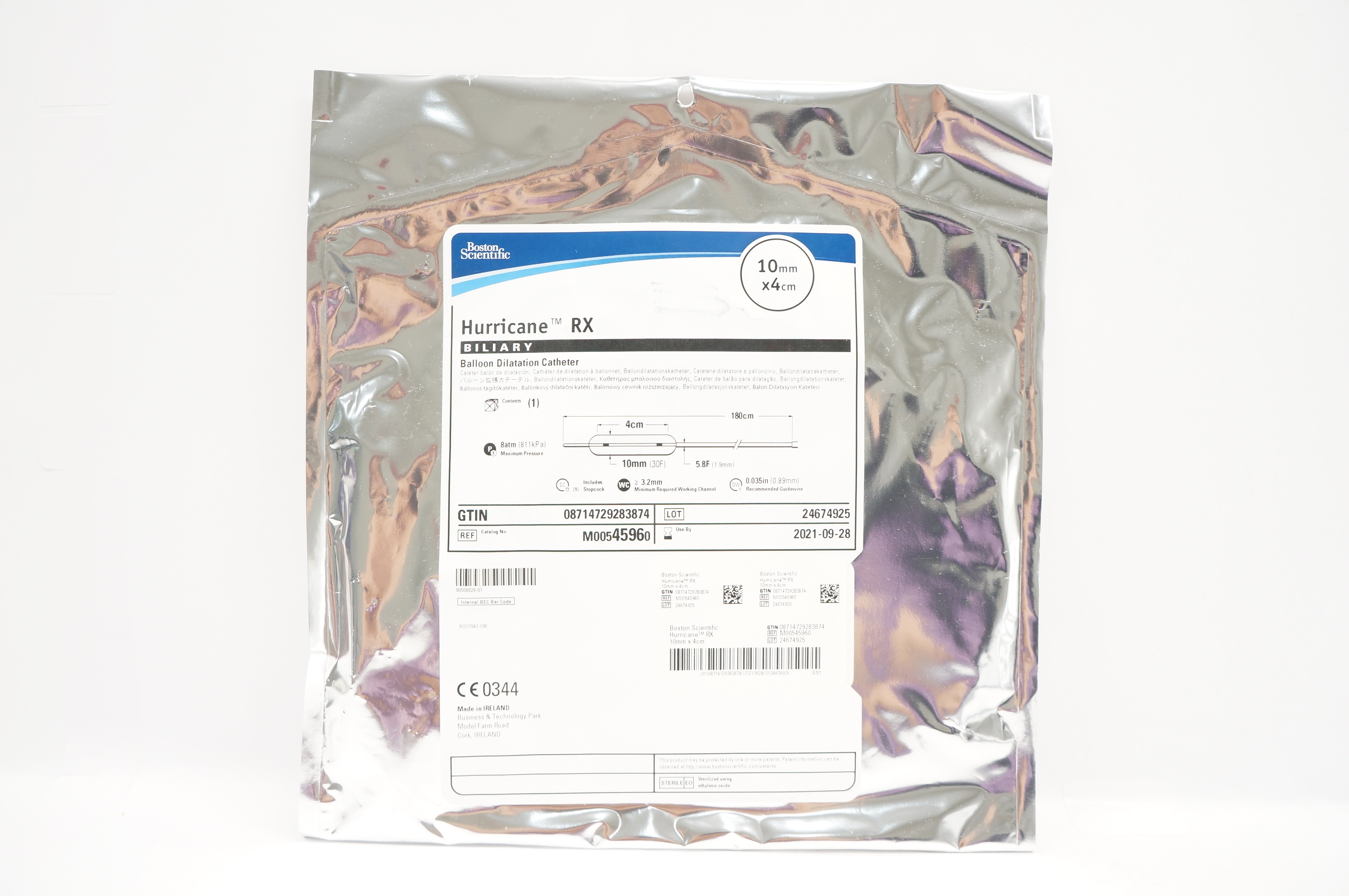 Boston Scientific 4596 Hurricane RX Balloon Dilatation Cath. 10mm x 4cm (x)