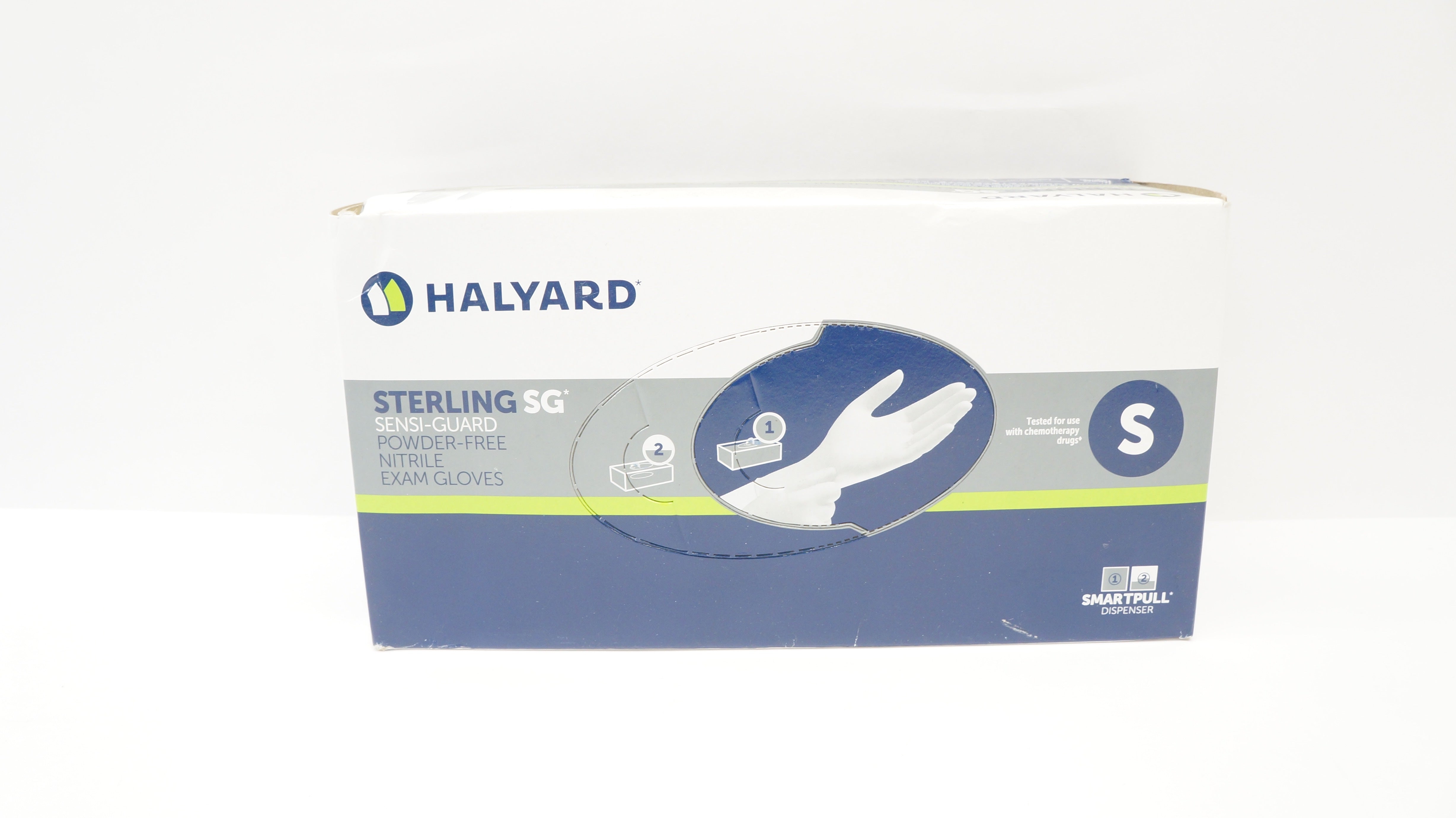 Halyard 41658 SterlingSensi-Guard Powder-Free Nitrile Exam Gloves S - Box of 250