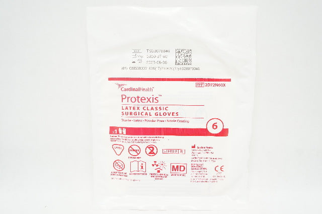 Cardinal Health 2D72N60X Protexis Latex Classic Surgical Gloves, Size 6