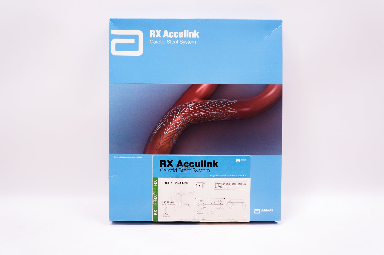 Abbott 1011341-20 RX Acculink Carotid Stnt System 9.0mm x 20mm x 132cm (x)
