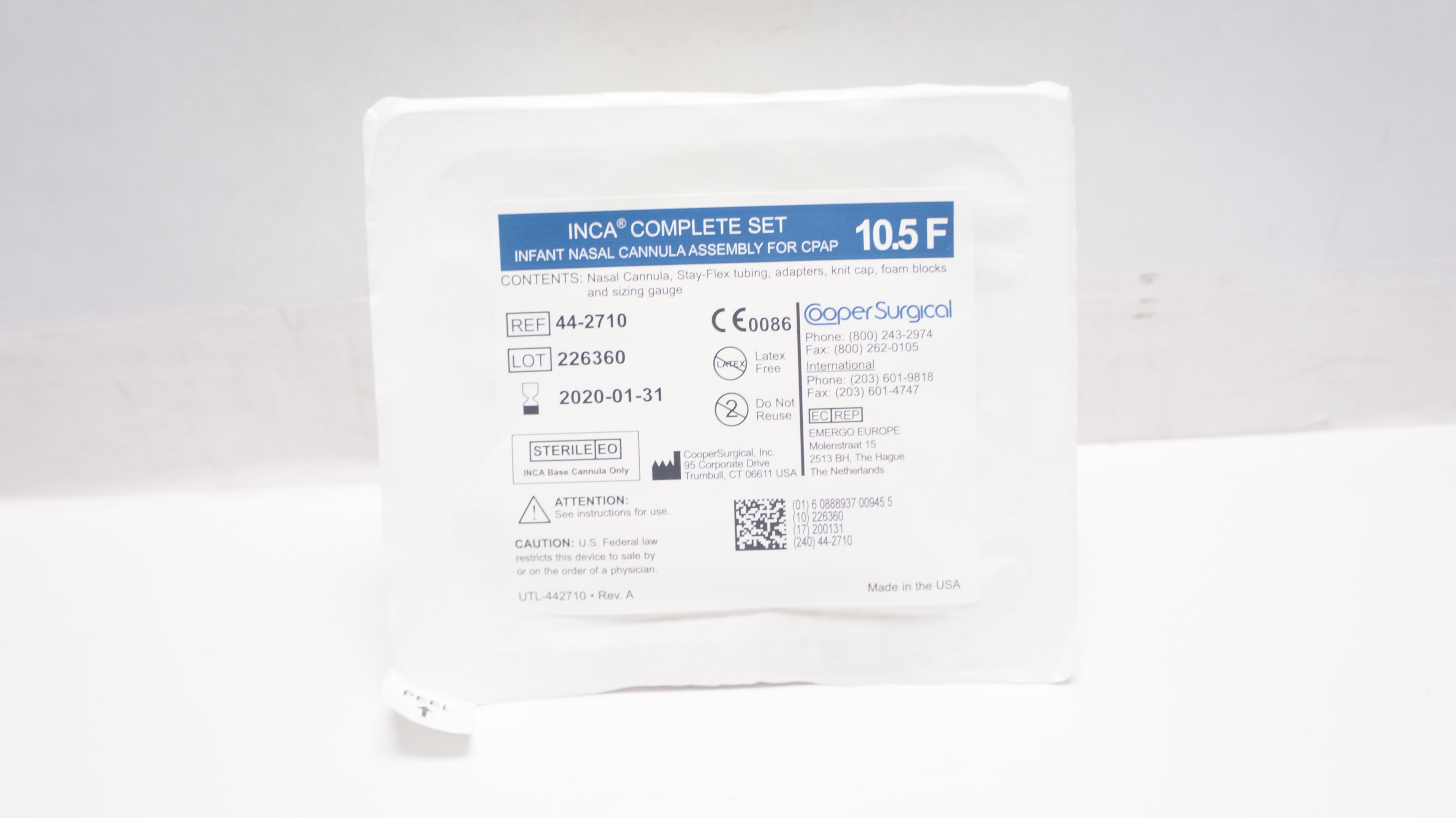 Cooper Surgical 44-2710 INCA Complete Set 10.5F (x)