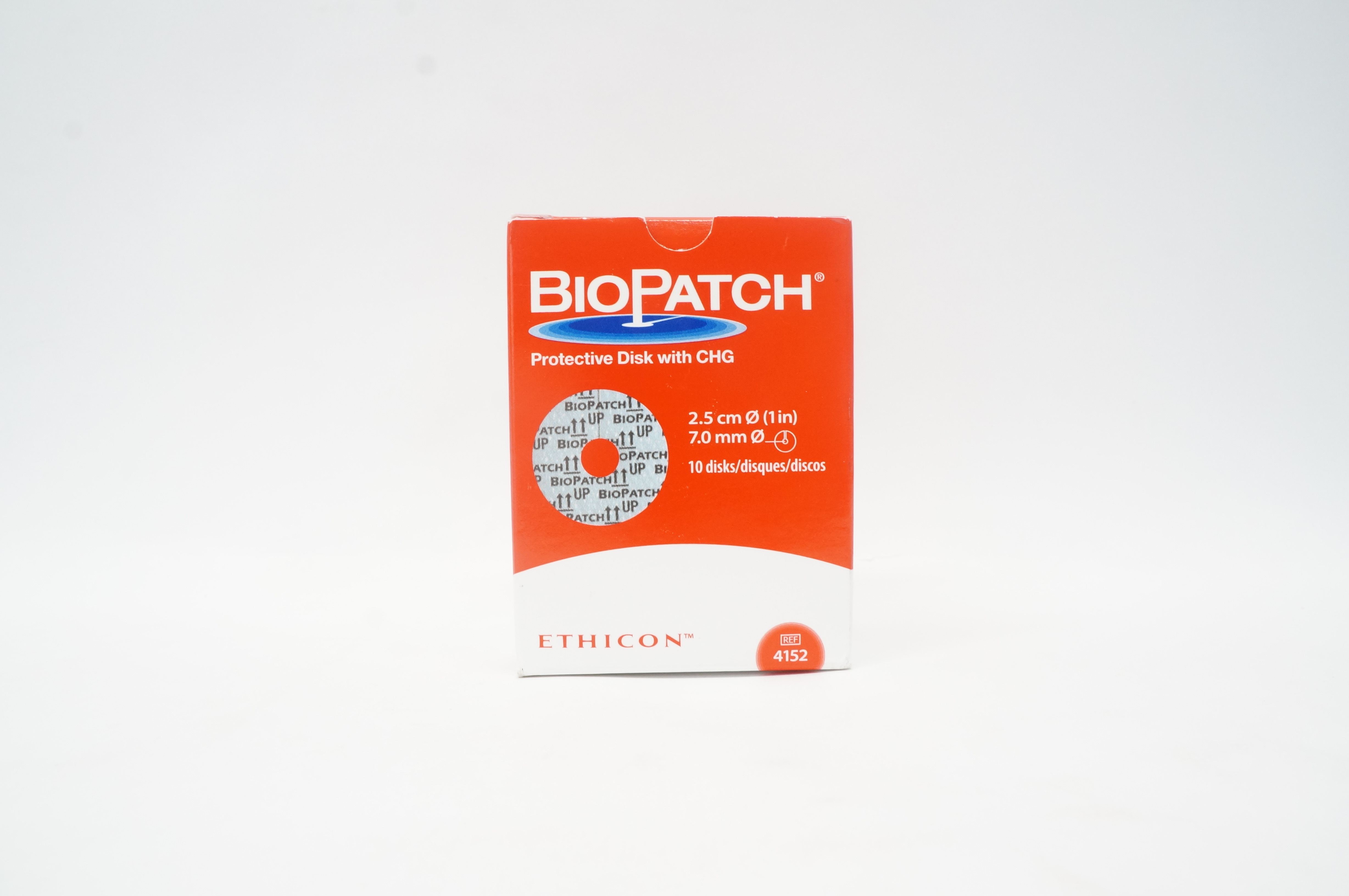 Ethicon 4152 BioPatch Protective Disk With CHG 1 inch x 7.0 mm (x) - Box of 10