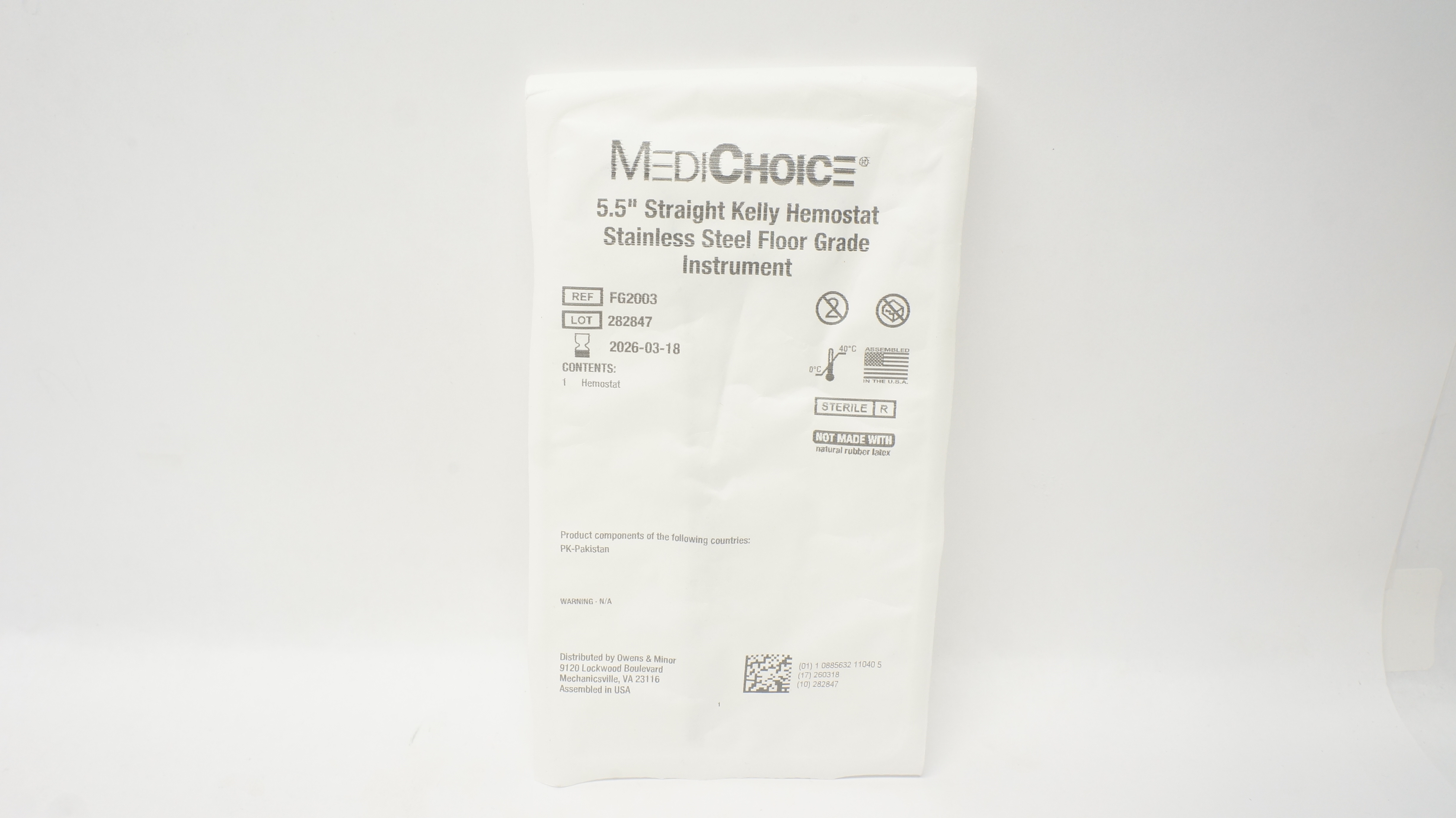 MediChoice FG2003 Straight Kelly Hemostat 5.5 inch