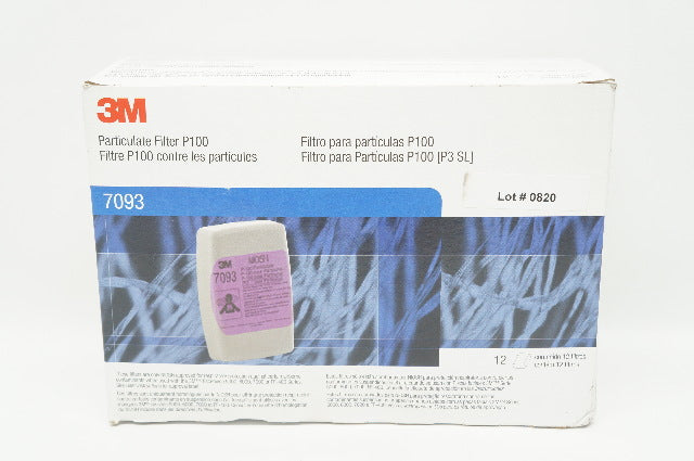 3M 7093 NIOSH P100 Particulate Filter P100 - Pack of 12