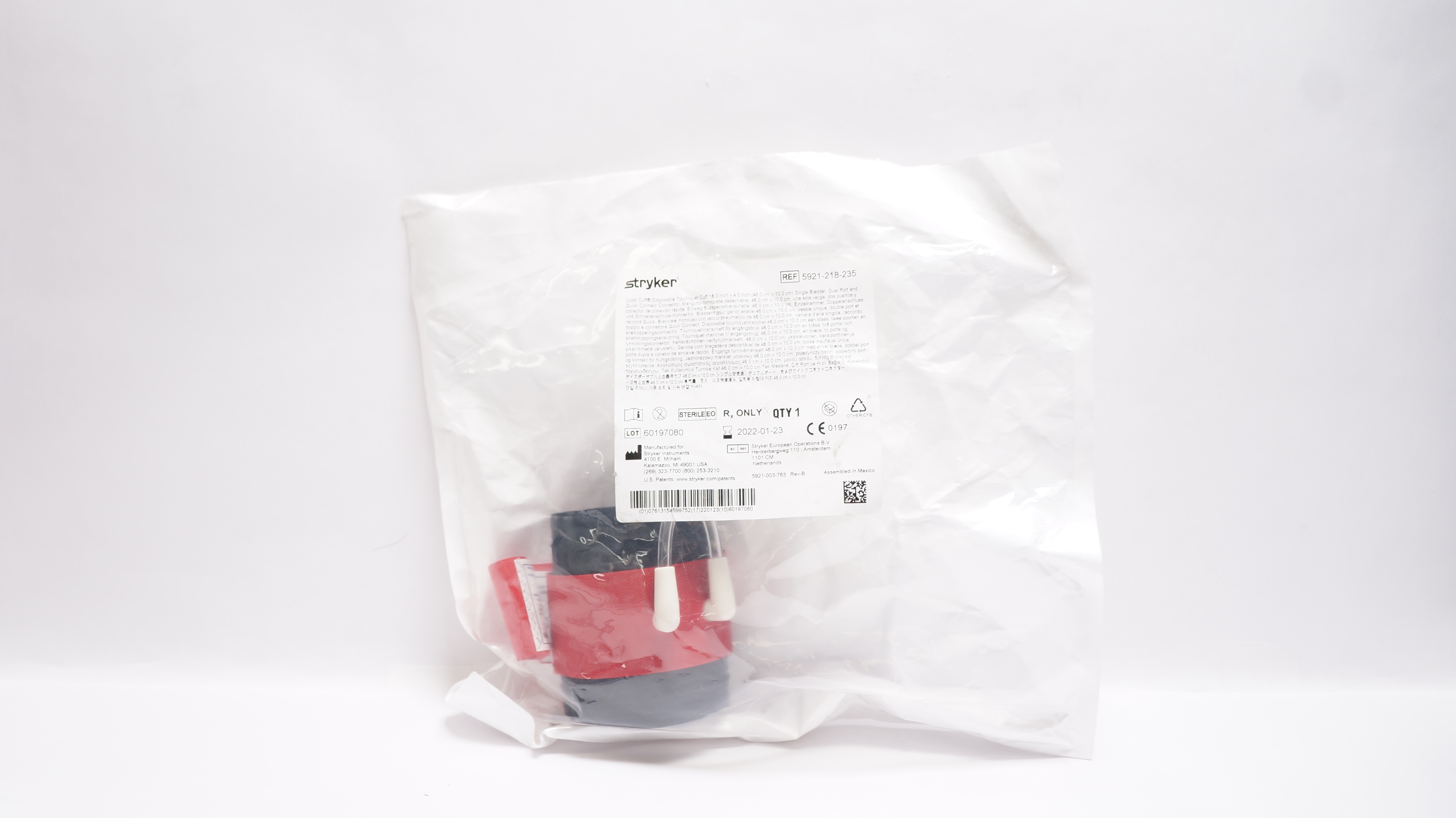 Stryker 5921-218-235 Color Cuff Quick Connect Dual Port, Bladder 18.0inch (x)