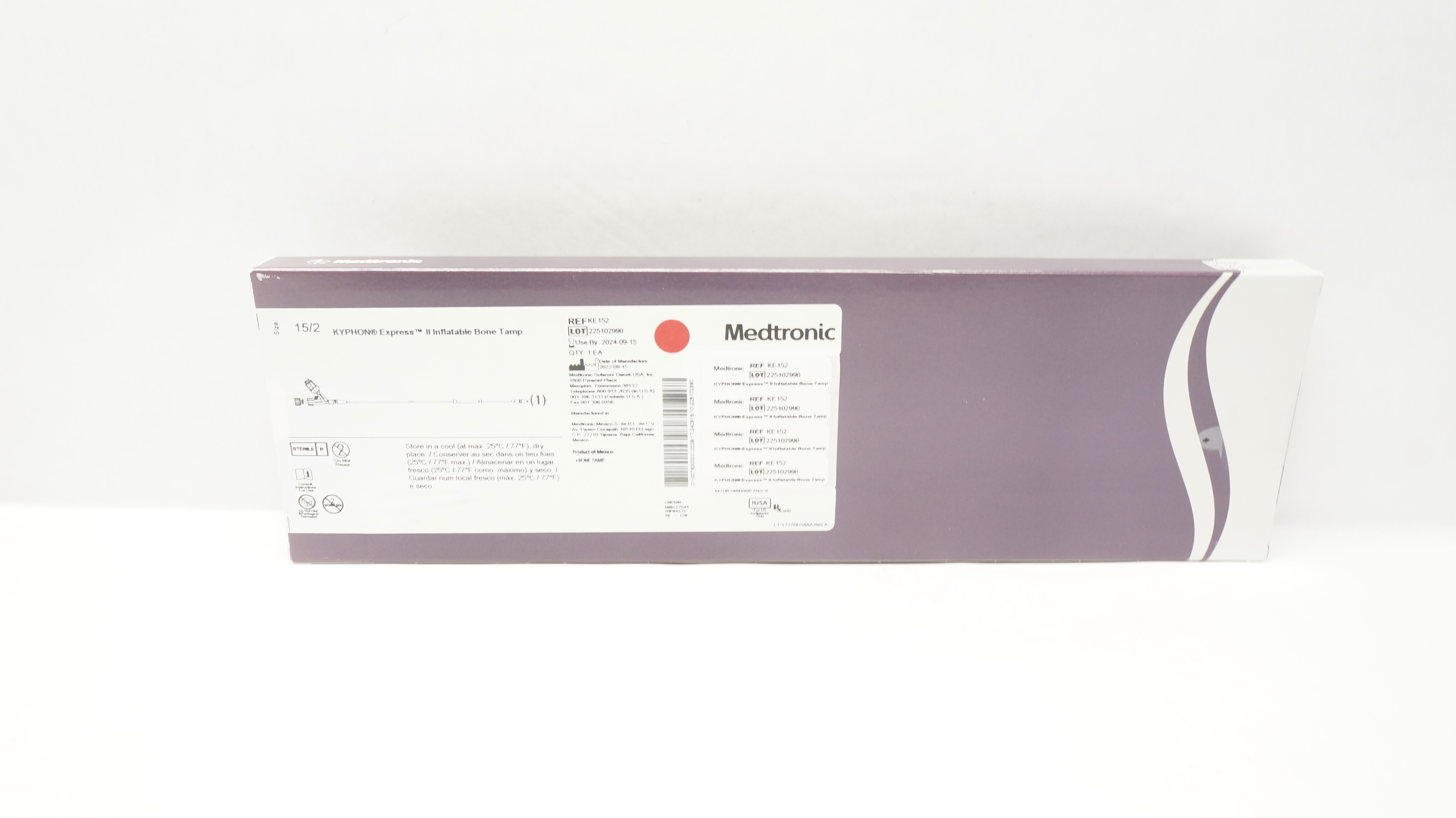 Medtronic KE152 Kyphon Express II Inflatable Bone Tamp 15mm Size 2