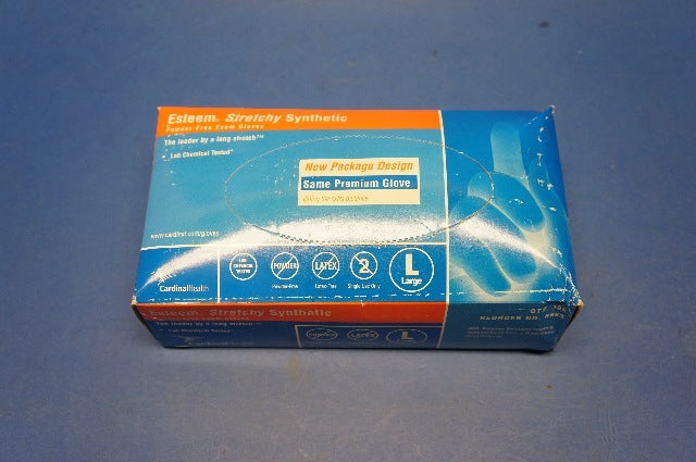 Cardinal Health 8883 Esteem Stretchy Synthetic Gloves, Size Large ~Box of 1000