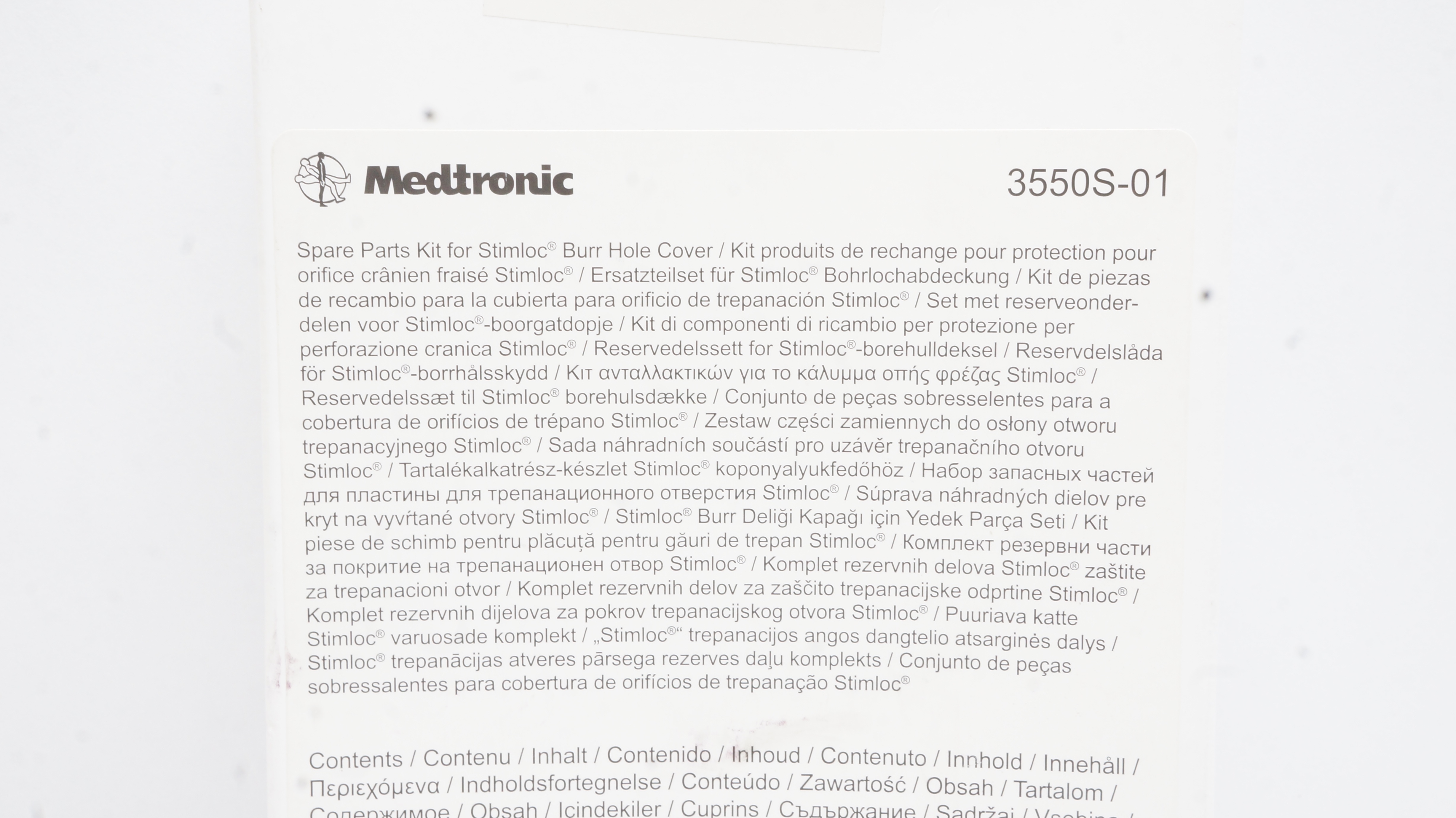 Medtronic 3550S-01 Stimloc Burr Hole Cover Spare Parts Kit (x)
