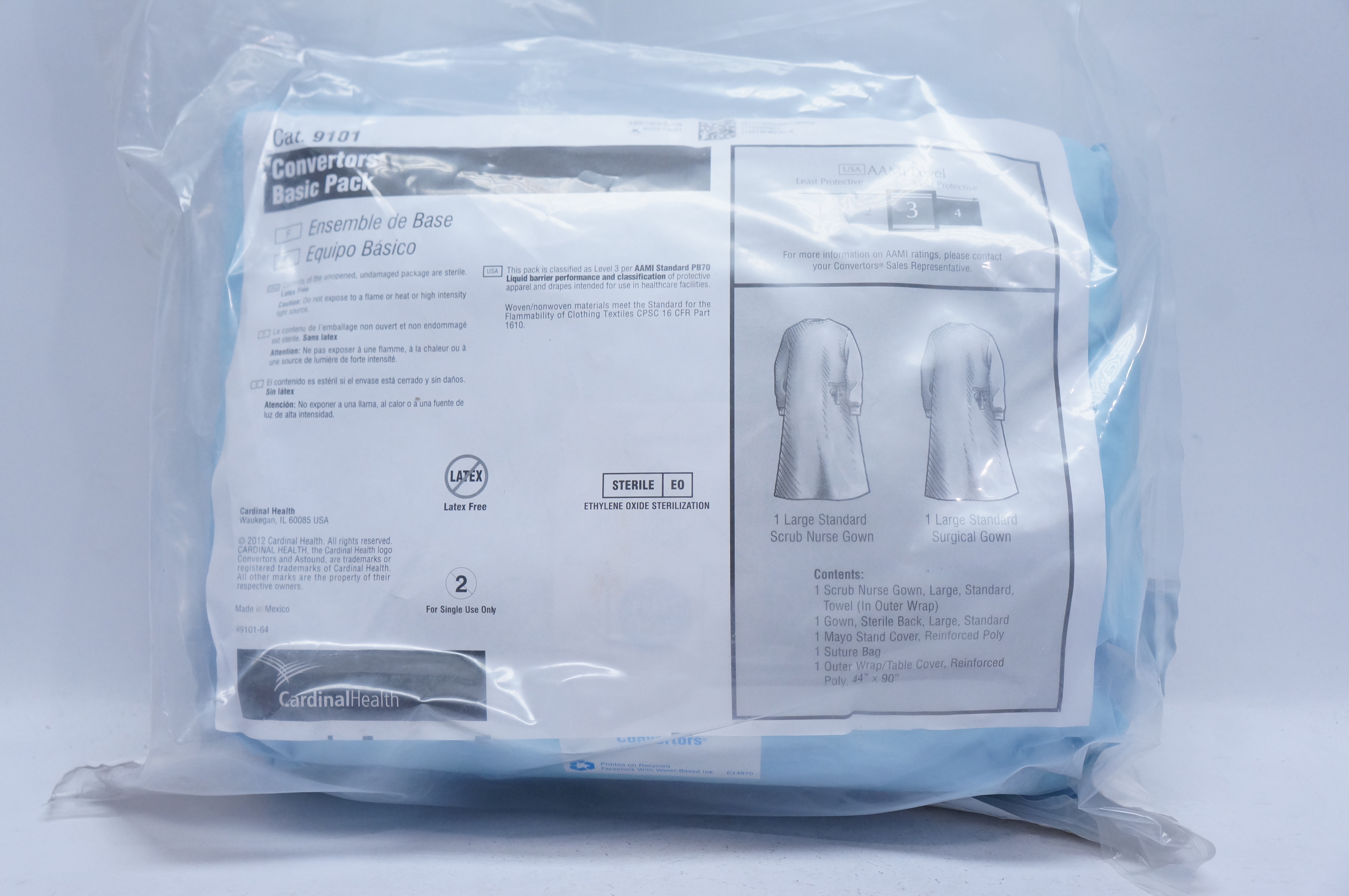 Cardinal Health 9101 Convertors Basic Pack AAMI Level 3