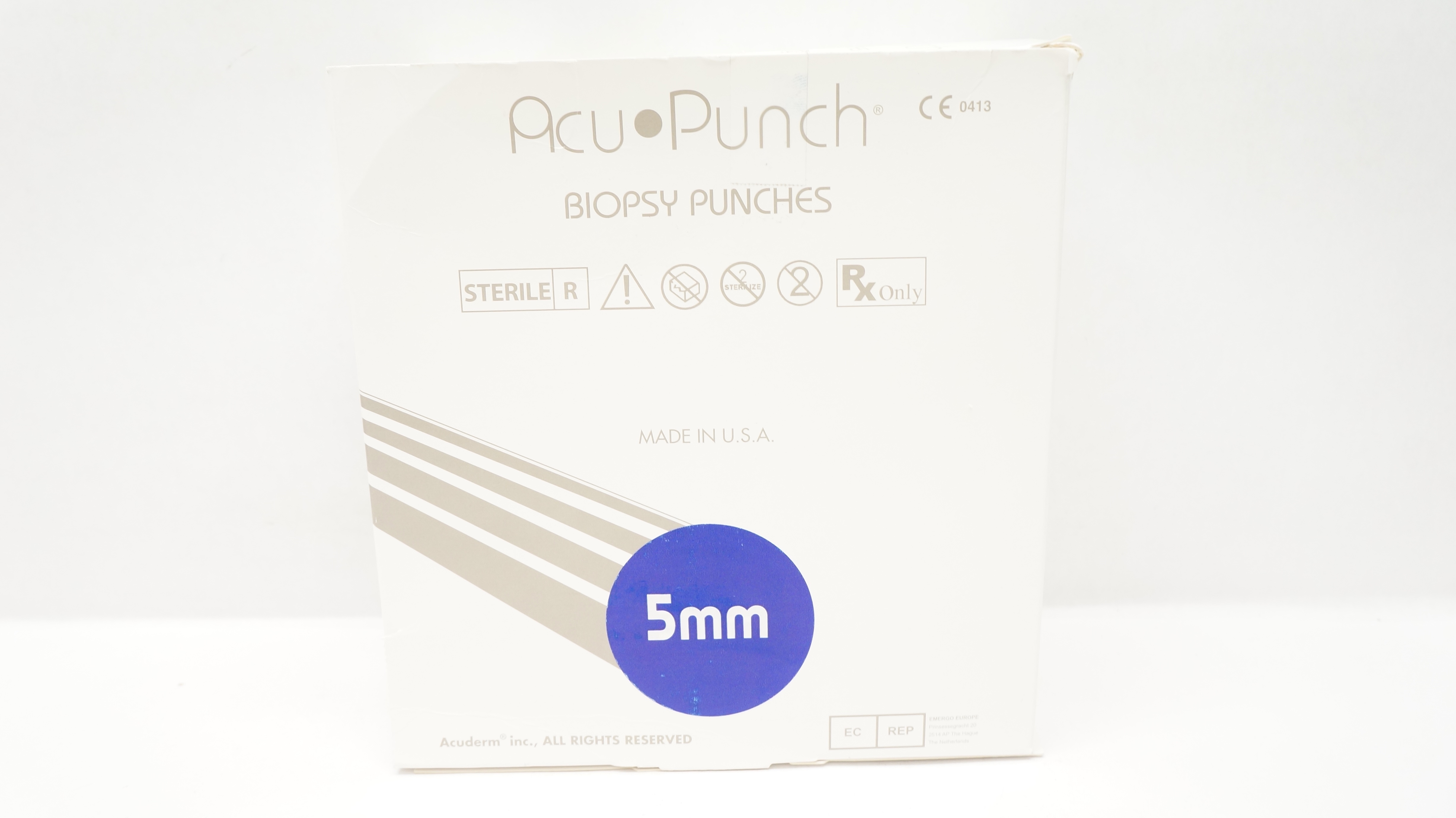 Acuderm P550 ACU-Punch Biopsy Punches 5mm (x)- Box of 38