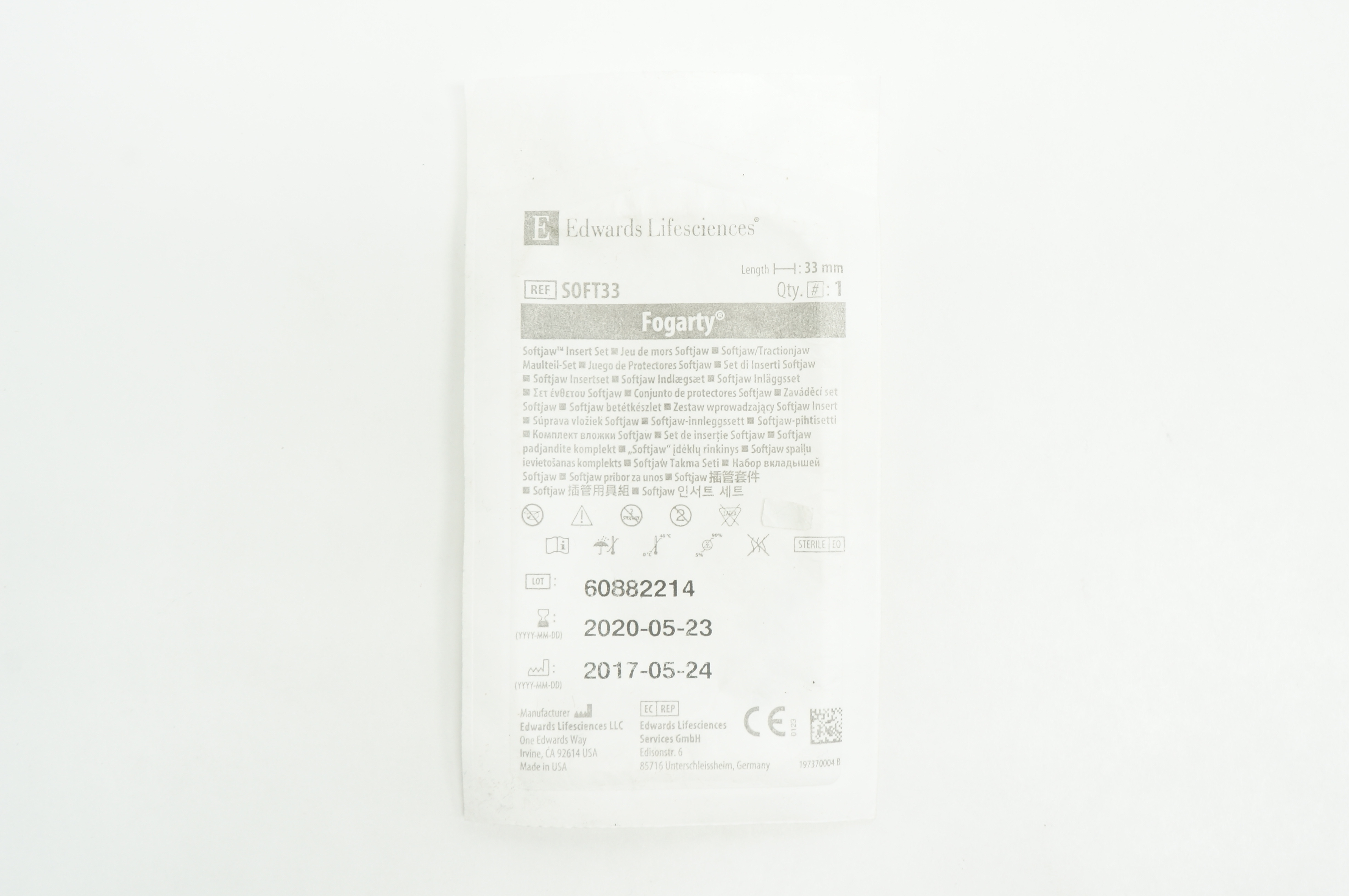 Edwards Lifesciences SOFT33 Fogarty Softjaw Insert Set 33mm (x)