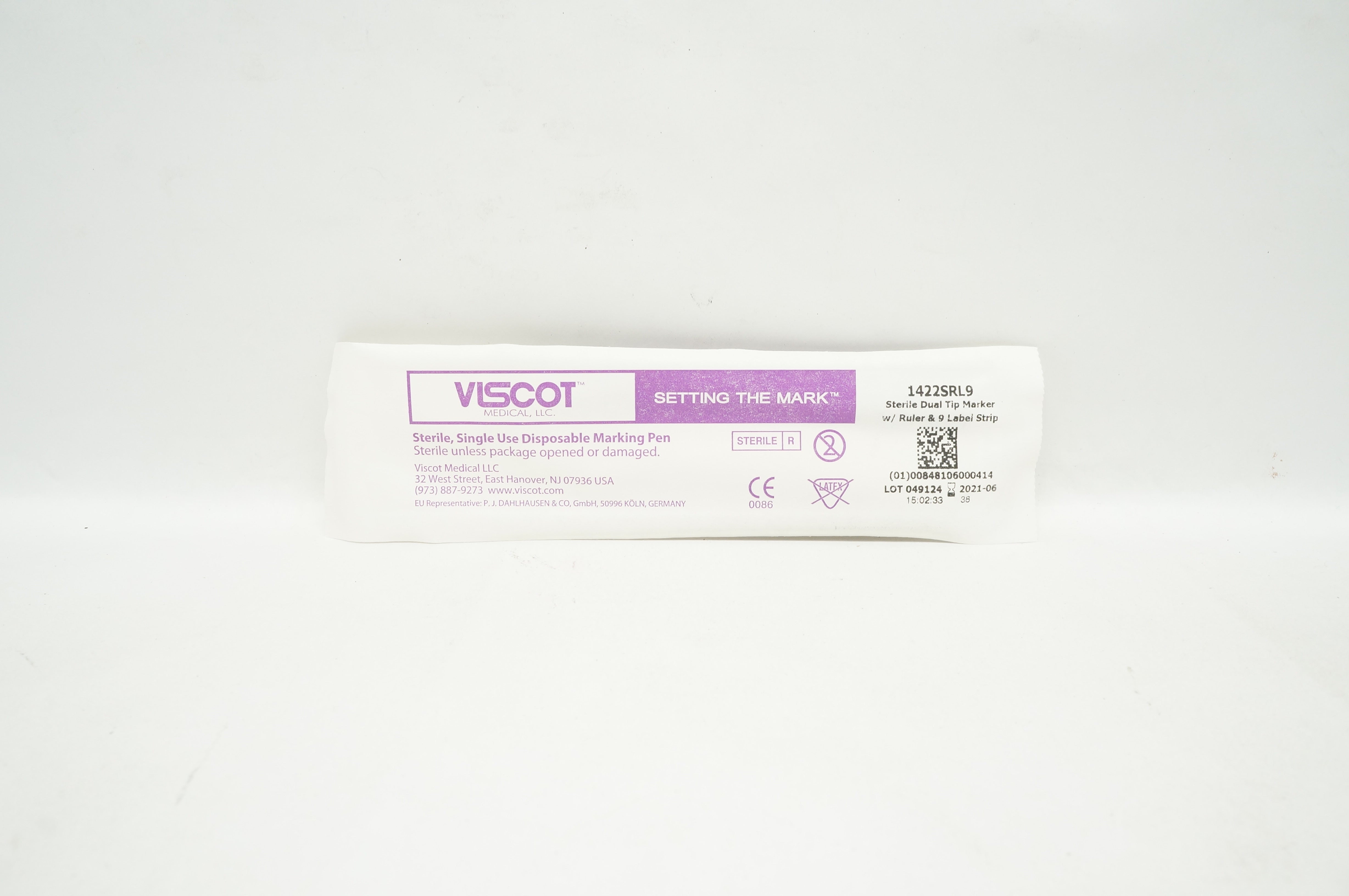 Viscot Medical 1422SRL9 Sterile Dual Tip Marker W/Ruler & 9 Label Strip (x)