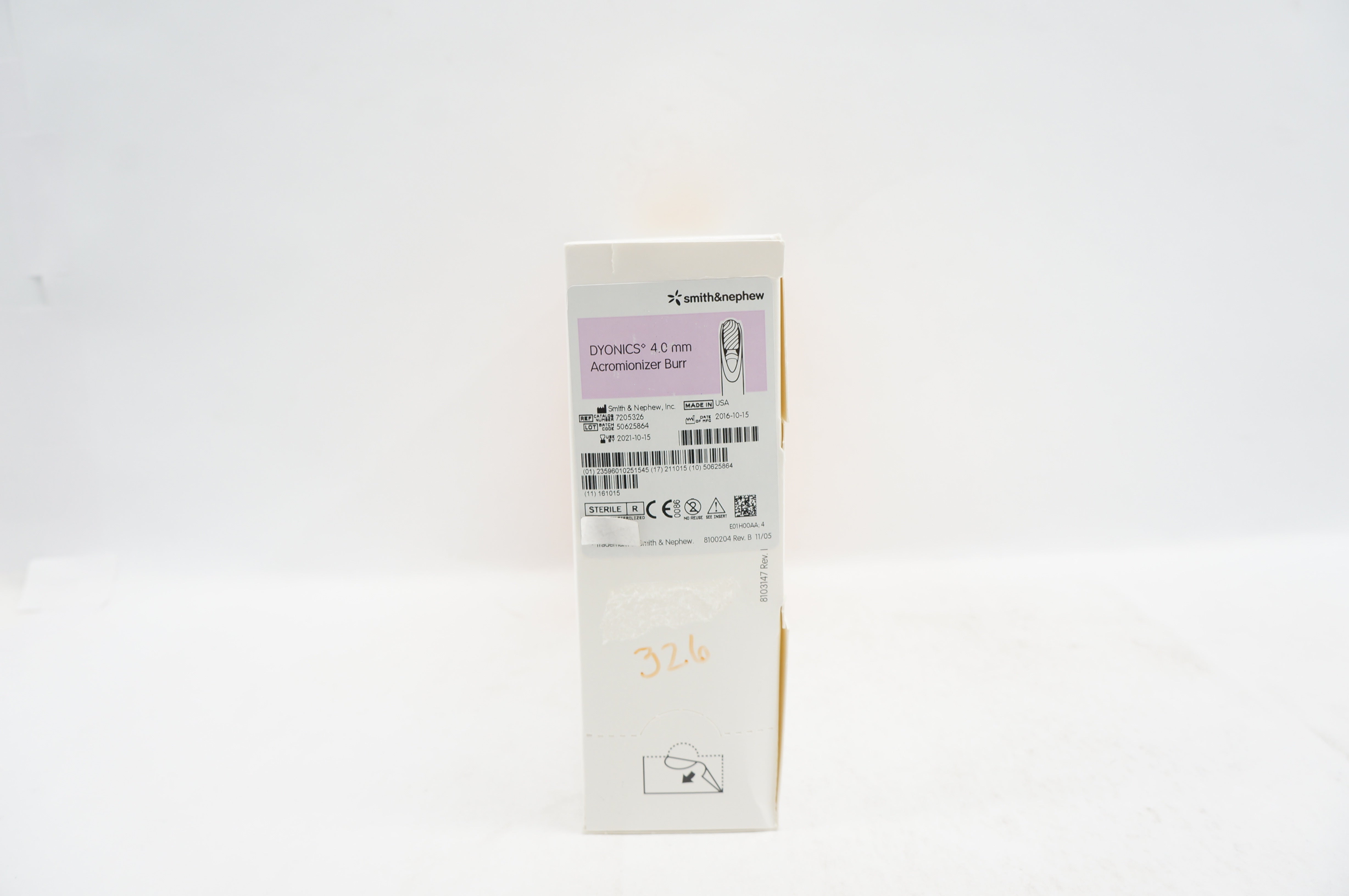 Smith&Nephew 7205326 DYONICS 4.0mm Acromionizer Burr (x) - Box of 6